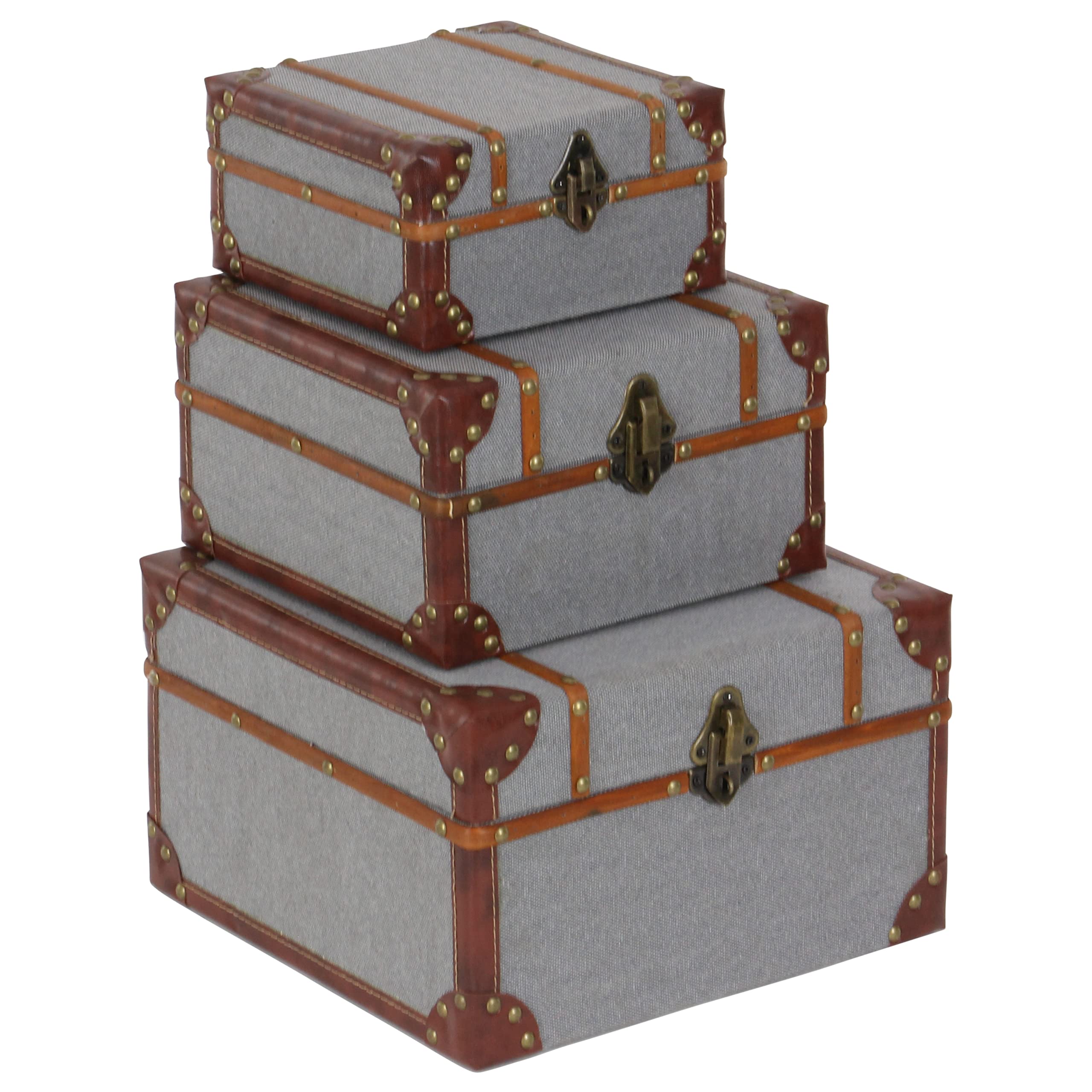 Deco 79 Wooden Decorative Storage Box Set of 3 - 8