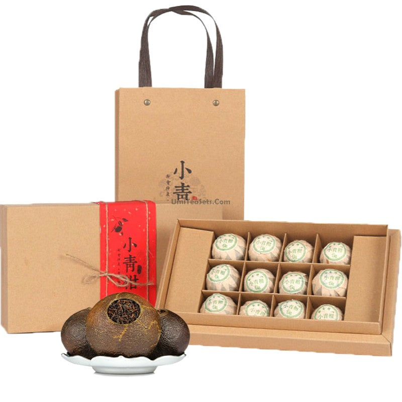 Premium Organic Dried Tangerine Peel Pu-erh Tea - 100% Natural Aged Citrus Peel with Ripe Pu-erh Tea in Elegant Gift Box - Perfect for Gifting, Afternoon Tea & Relaxation
