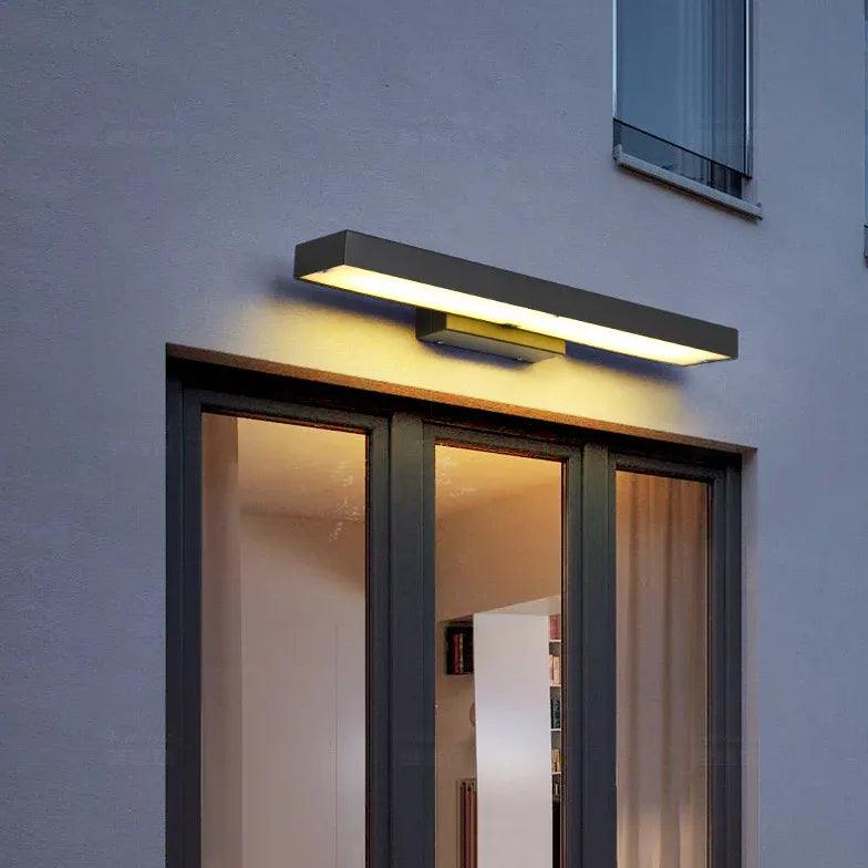 Modern Outdoor Wall Lights with Motion Sensor - Black, Weatherproof LED Exterior Lighting for Porch, Garage, Garden & Patio Security