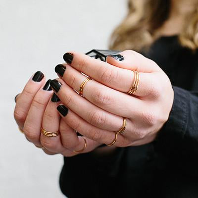 Smooth Stacking Rings Set for Women - Minimalist Dainty Layering Rings - Perfect for Everyday Wear, Stacking & Gift Giving