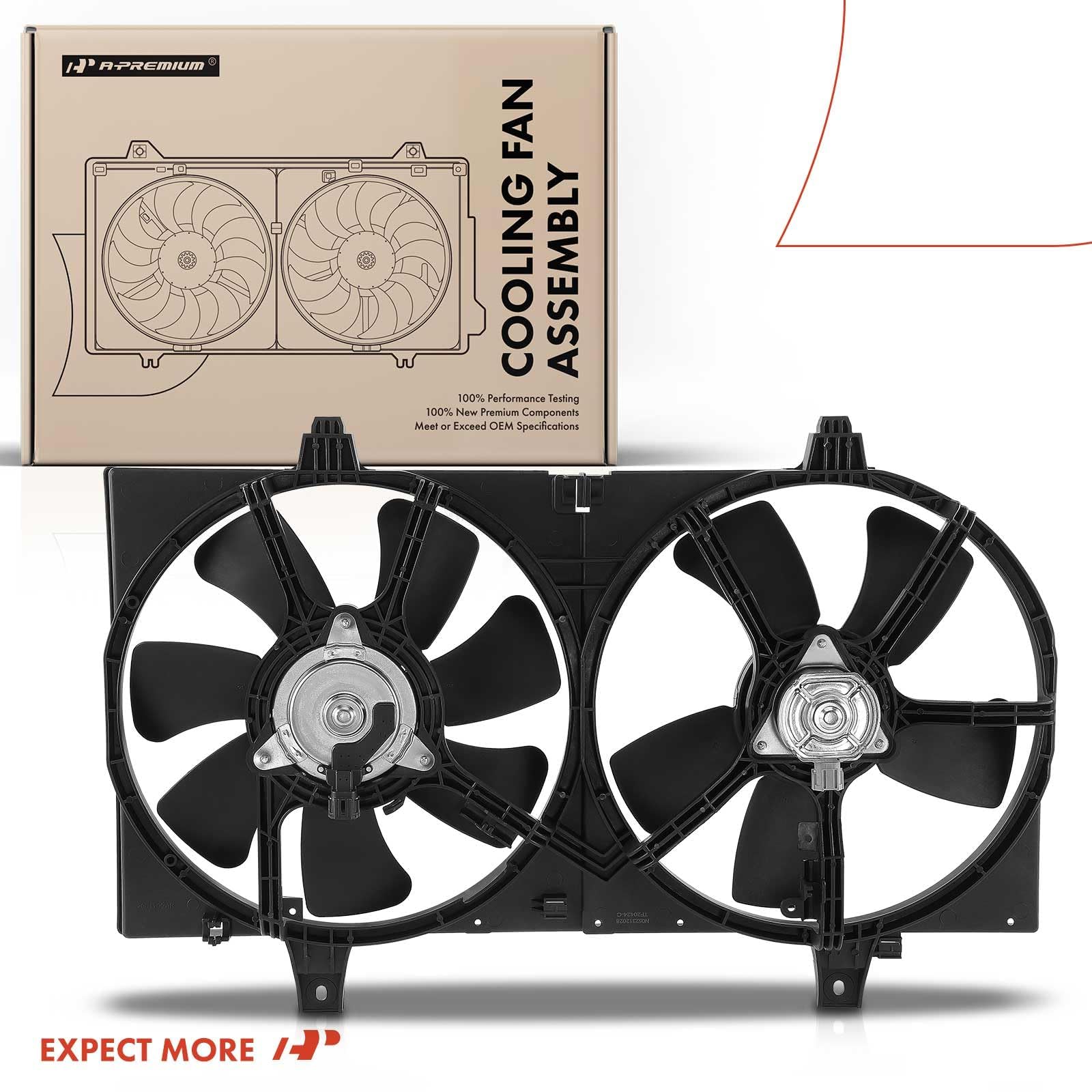 Premium Nissan Engine Radiator Cooling Fan Assembly - Compatible with Sentra 2002-2006 (Replaces OEM #214814Z320, 214814Z322) - High Performance Cooling Solution for Hot Weather & Stop-and-Go Traffic