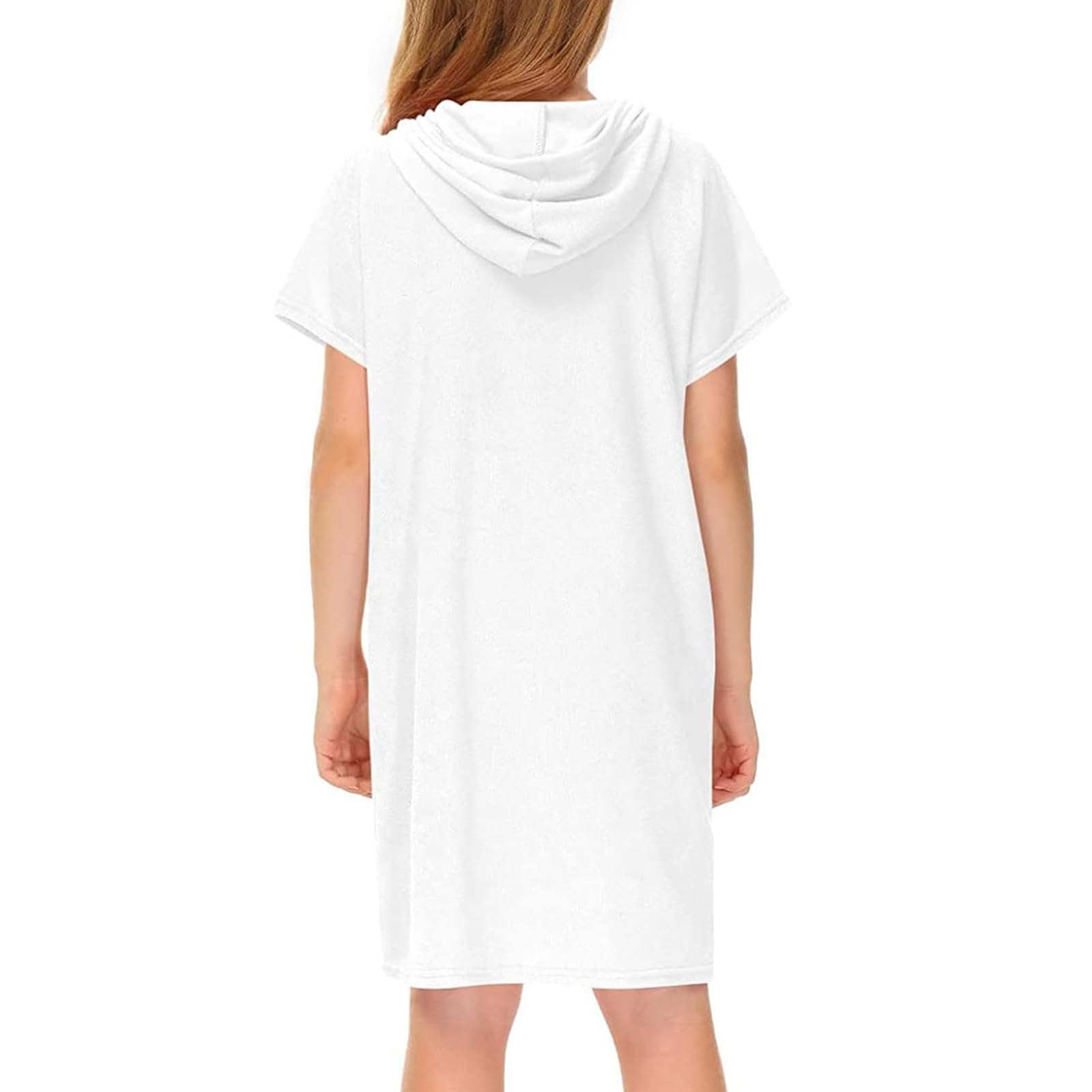 Baby Girls Hooded Bathrobe - Soft Terry Cloth Zip Up Cover Up with Pockets, Beach Hoodie & Shower Wrap for Toddler Swimwear, Poolside, Spa Day and After Bath Cozy Wear