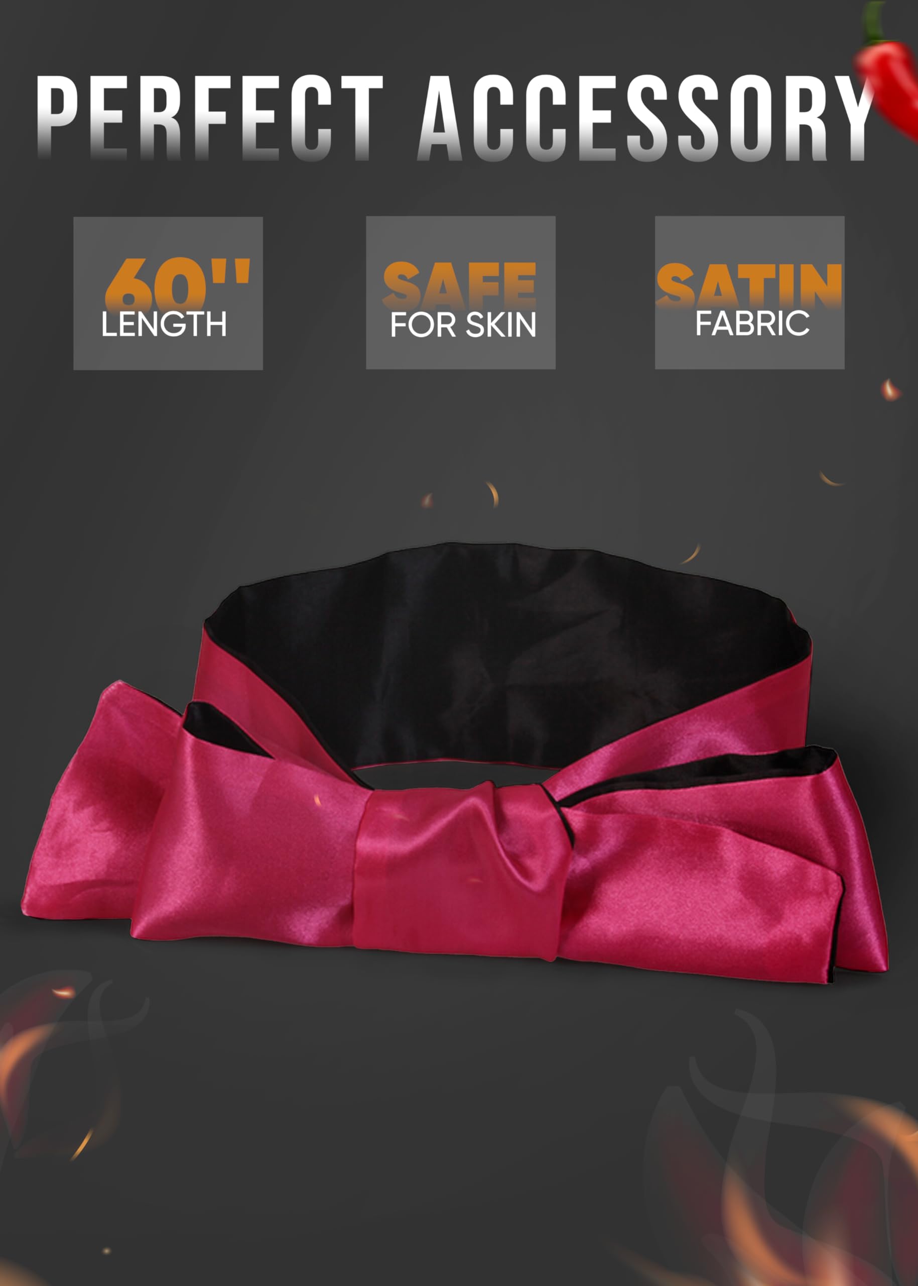 Feather Tickler & Satin Blindfold for BDSM, Bondage & Sensual Play