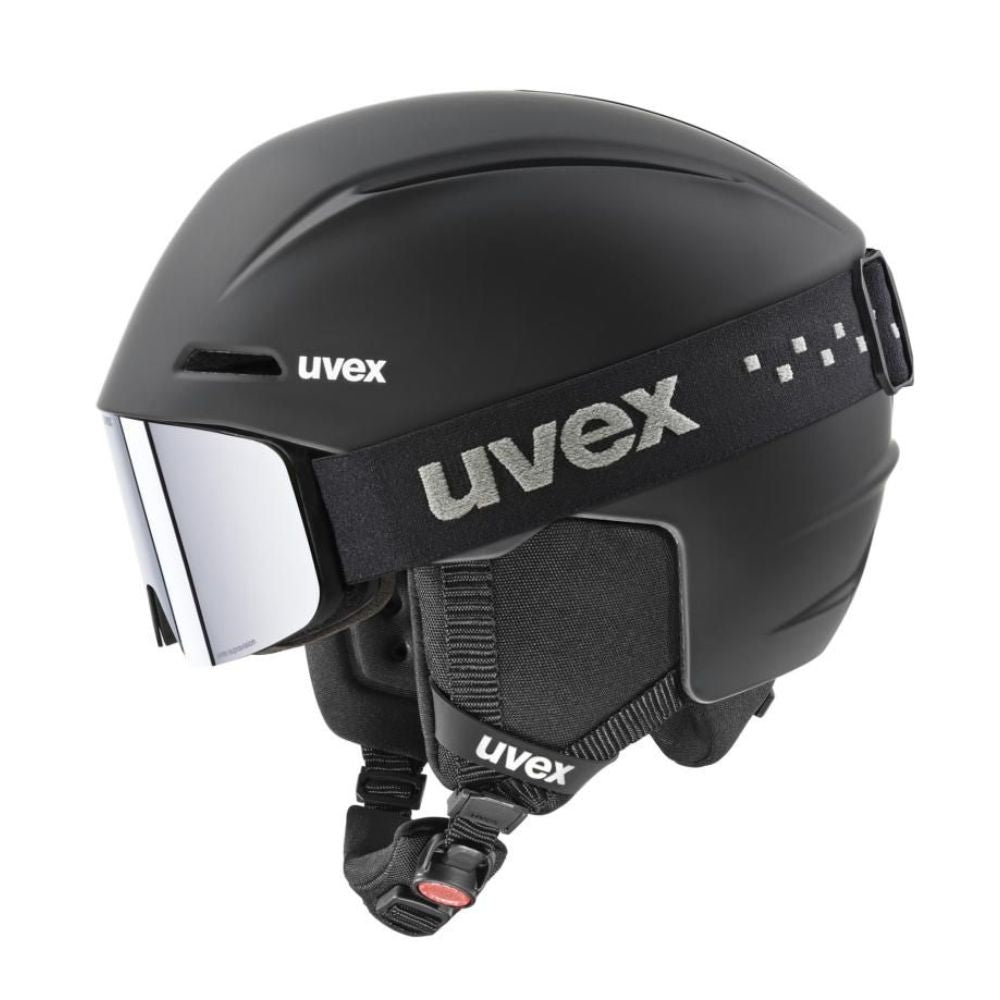Uvex Viti Ski Helmet and Goggle Set - Matte Black - 2 Sizes Available - Perfect for Skiing, Snowboarding & Winter Sports