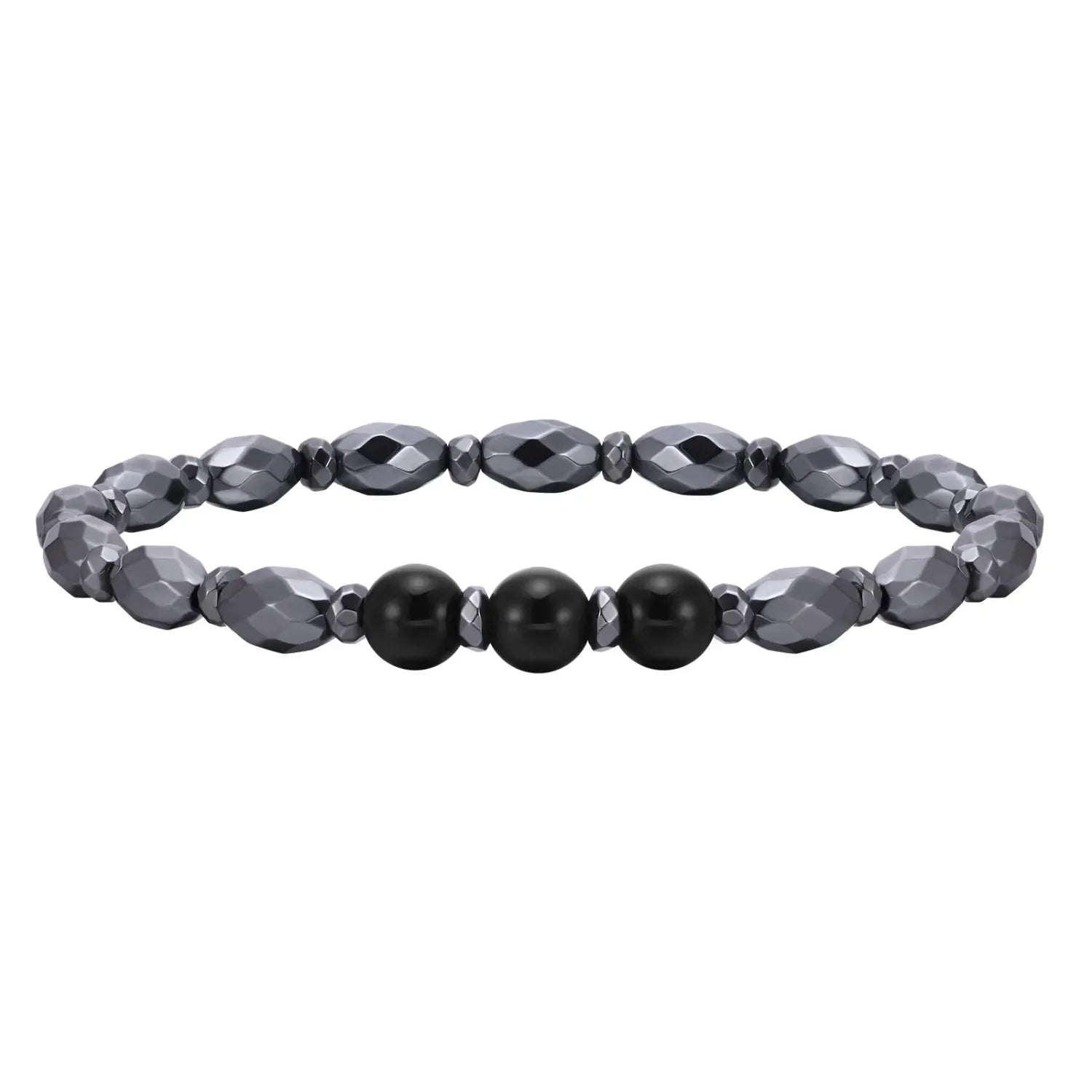 Hematite Beaded Bracelet for Women - Natural Stone Healing Jewelry for Stress Relief & Energy Balance - Perfect for Meditation, Yoga & Everyday Wear