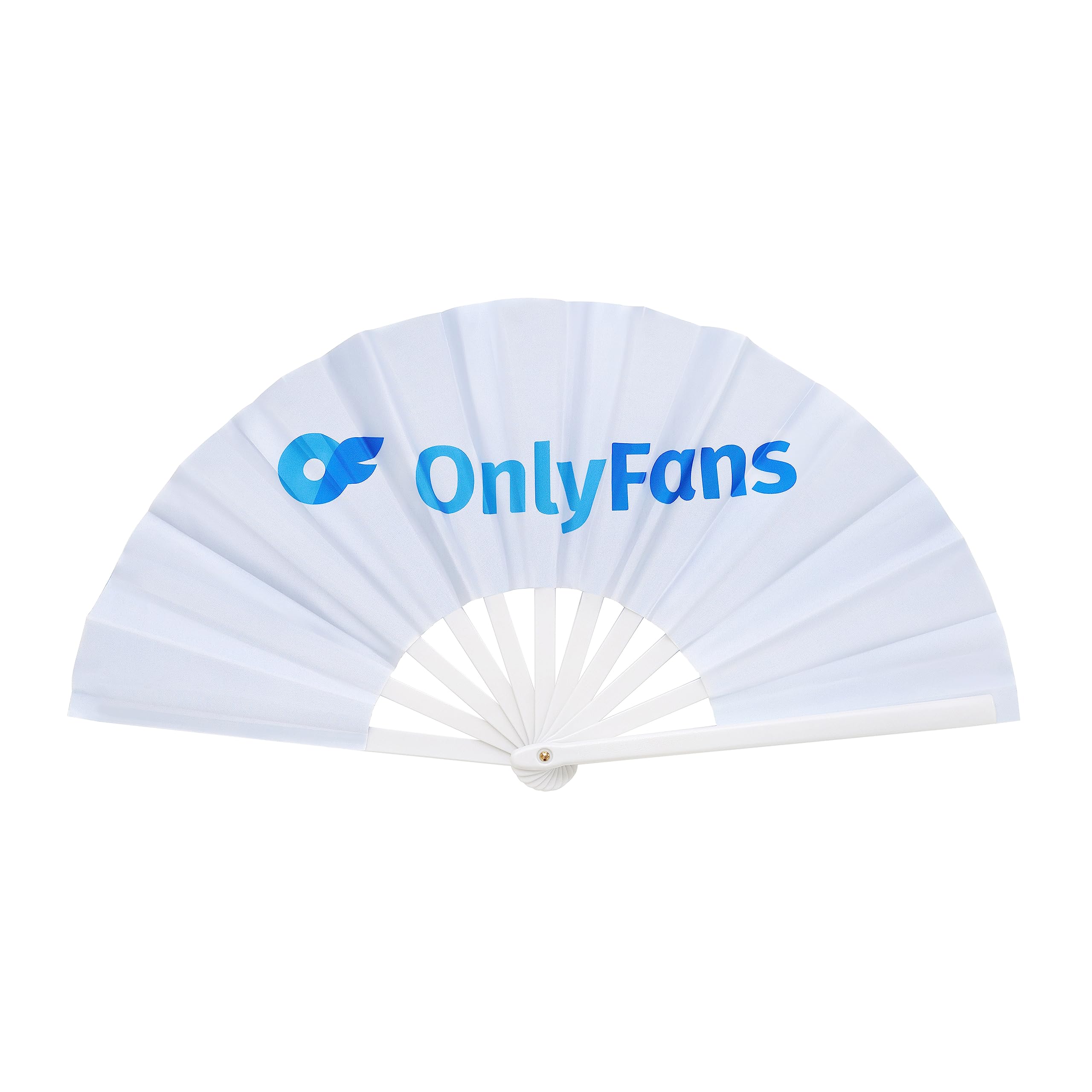 Large Folding Hand Fan - Sturdy Lightweight Clack Fan for Raves, Festivals & Parties | Bold Print Performance Fan | Easy Open & Snap Shut | Perfect for Concerts, Outdoor Events & Dance Performances