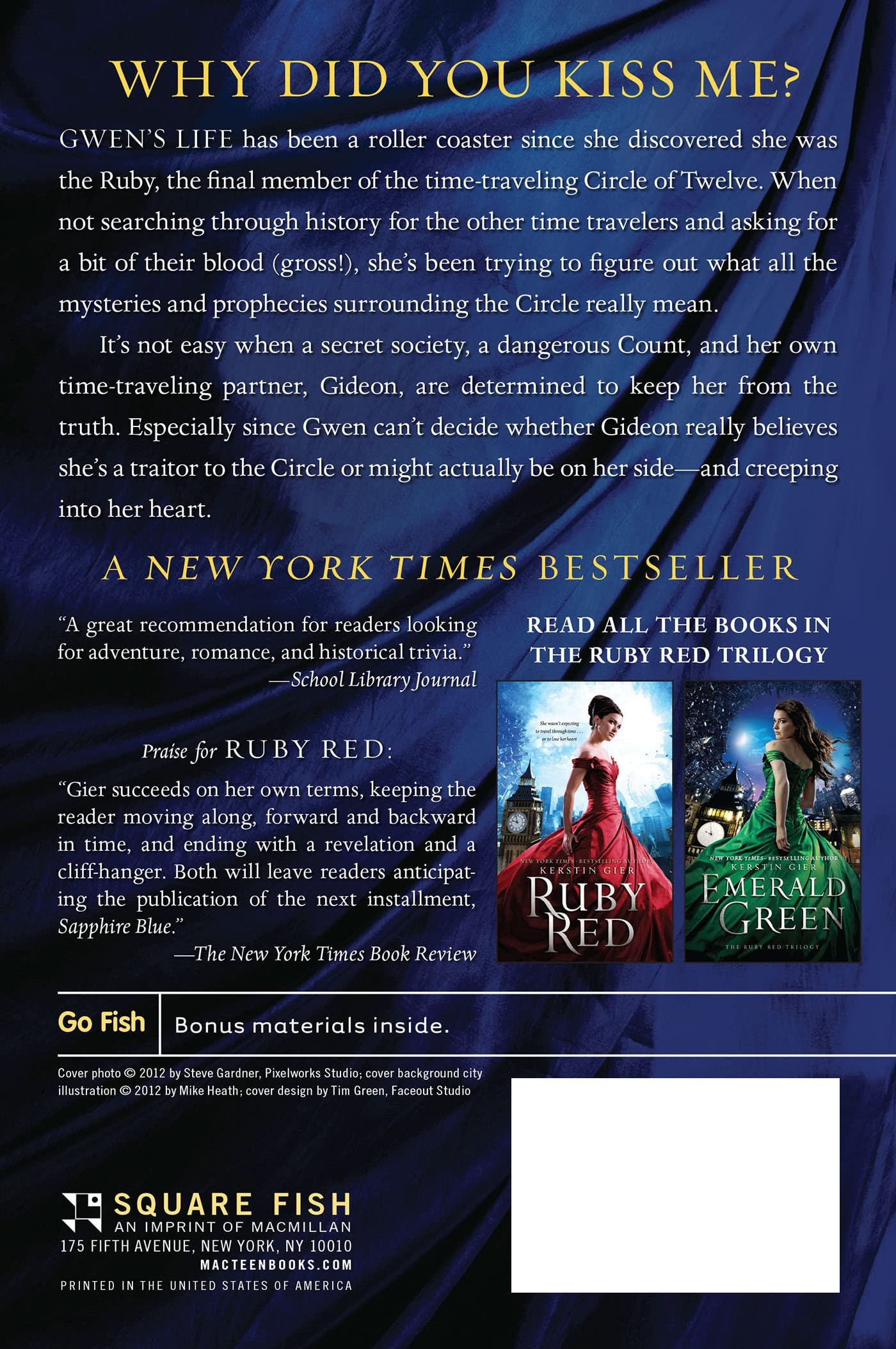 Sapphire Blue (The Ruby Red Trilogy Book 2) - YA Fantasy Romance Novel for Teens | Perfect for Fans of Time Travel & Historical Fiction | Great for Book Clubs & Gift Giving