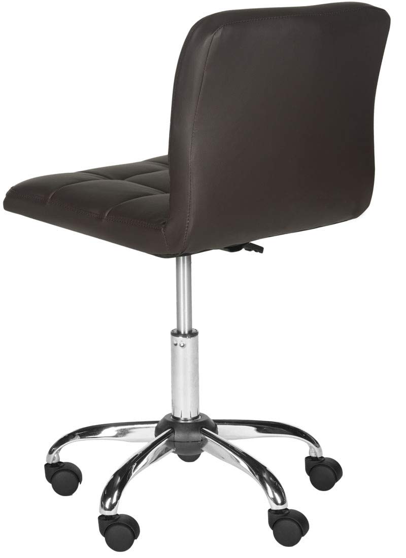 SAFAVIEH Brunner Black Modern Office Desk Chair - Ergonomic Computer Chair for Home & Office Workspace, Gaming, Study, and Conference Room