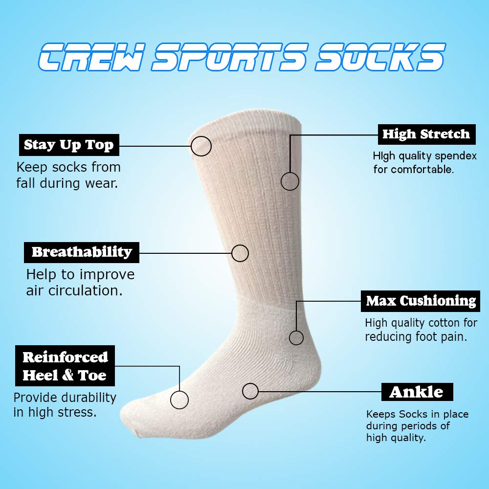Yacht & Smith 240 Pairs Wholesale Kids Crew Socks - Soft Cotton Casual Socks for Boys & Girls (Size 4-10) - Perfect for School, Sports & Everyday Wear