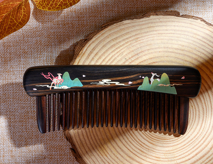 Magical Unicorn Wooden Hair Brush for Kids - Gentle Detangling & Styling for Girls' Soft Hair - Perfect for Home, Travel & Gifts