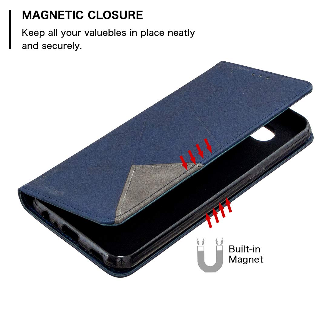 Premium PU Leather Flip Case for Oppo A31 2020 / CPH2015 / A81 - Slim Protective Phone Cover with Card Slots (Blue) | Perfect for Work, Travel & Everyday Use