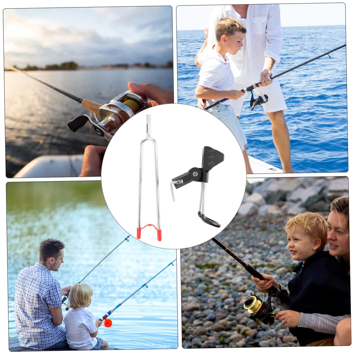 **BESPORTBLE Fishing Rod Holder Stand - Adjustable Pole Support Bracket for Shore, Boat, and Kayak Fishing | Durable Fishing Tool for Saltwater & Freshwater Anglers**