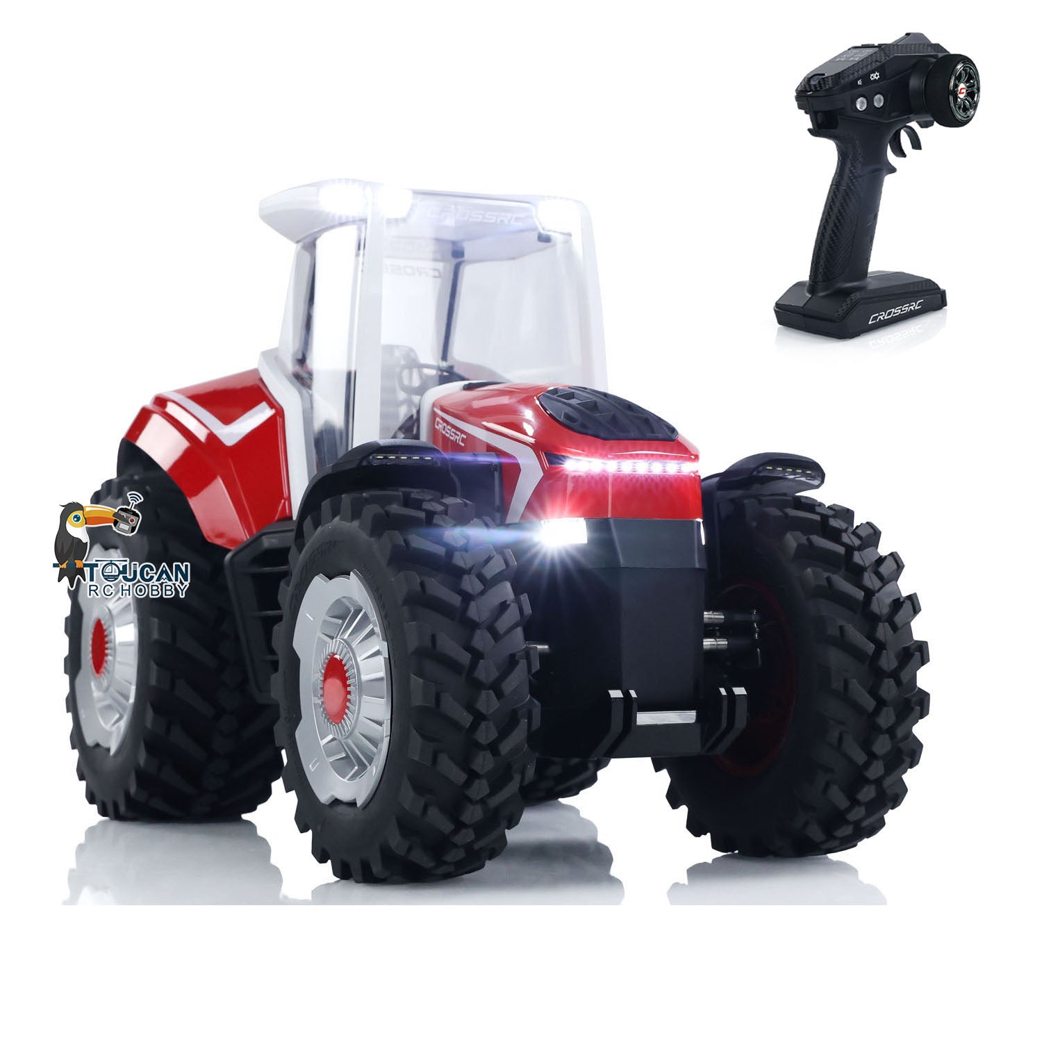 CrossRC 1/8 Scale RC Tractor TL4 Iron Bull - 2 Speed Remote Control Model Car with LED Lights | Heavy Duty Off-Road Crawler for Farm Simulation & Agricultural Vehicle Enthusiasts | Perfect for Hobbyists, Collectors and Outdoor RC Racing