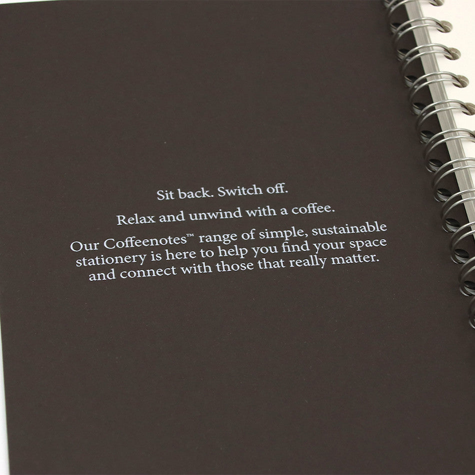 Coffeenotes Medio Wiro Notebook Espresso - Hardcover Spiral Bound Journal for Coffee Lovers, Perfect for Note Taking, Sketching & Gift Giving - Ideal for Baristas, Coffee Shops & Office Use
