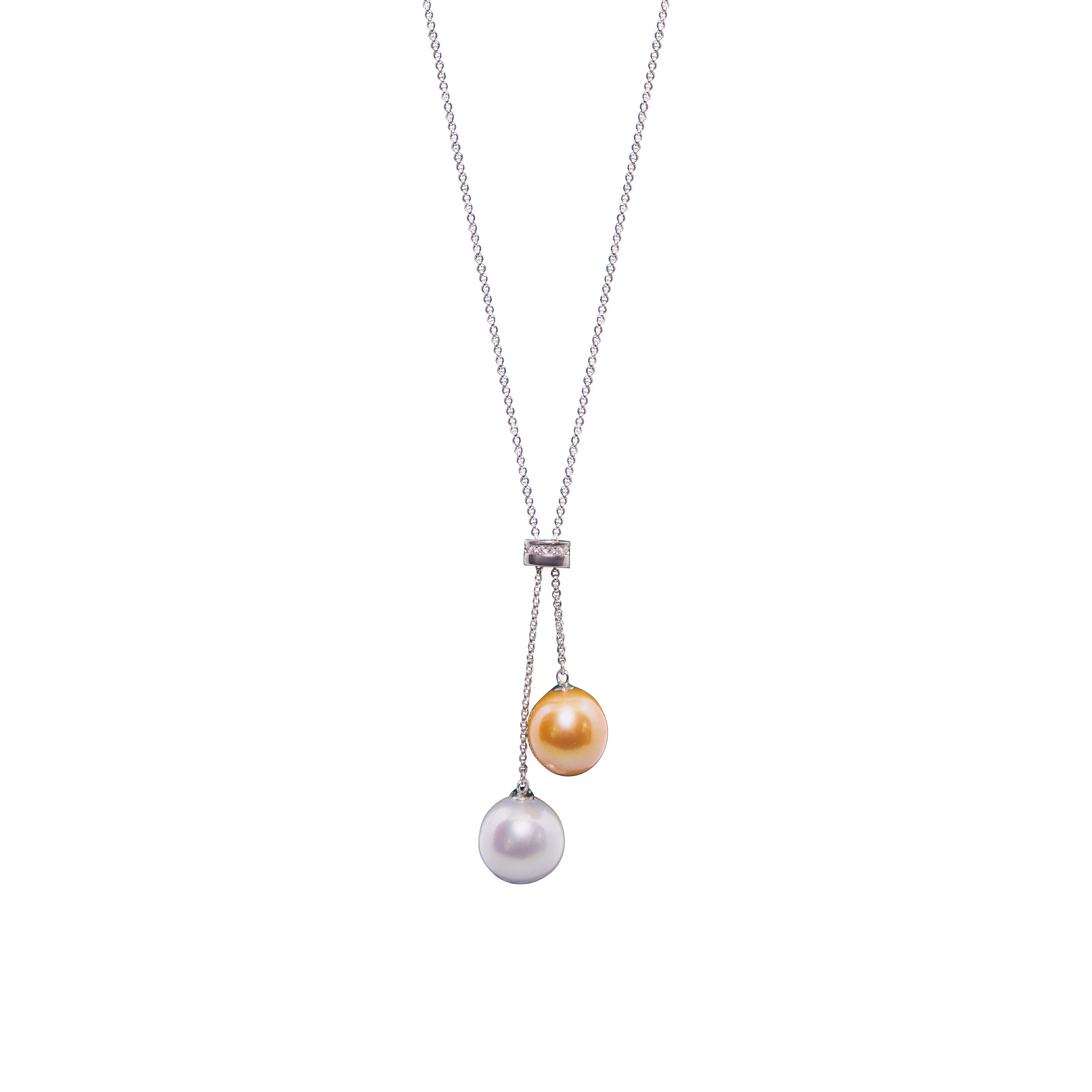 Adjustable Sunlit Harmony Pearl Necklace for Women - Elegant Cultured Freshwater Pearls Jewelry Gift for Wedding, Anniversary & Special Occasions