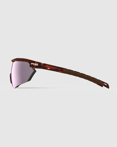 Phantom Sport Tortoise Rose Titanium Sunglasses - Polarized UV Protection for Running, Cycling & Outdoor Activities
