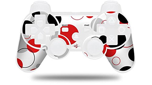 Sony PS3 Controller Skin - Red Dots on White | Gaming Accessory