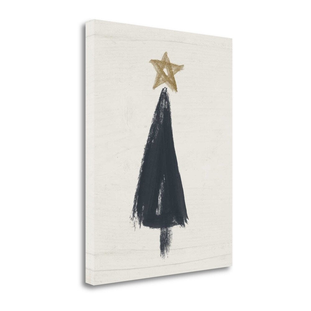 Black And Gold Tree III By Linda Woods - Premium Giclee Print on Gallery Wrap Canvas - Elegant Wall Art for Living Room, Bedroom & Office Decor