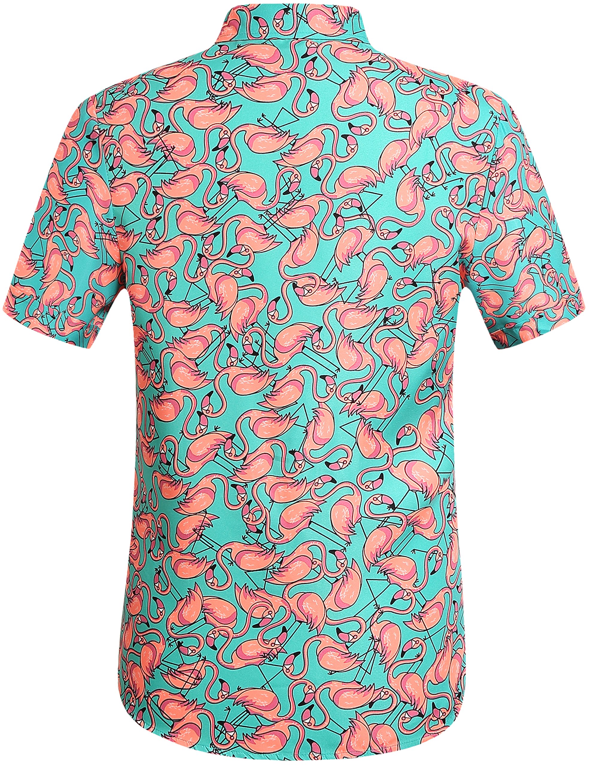 SSLR Men's Short Sleeve Hawaiian Shirts | Casual Button Down Summer Shirts for Men | Beach Vacation, Luau Party & Tropical Outfit