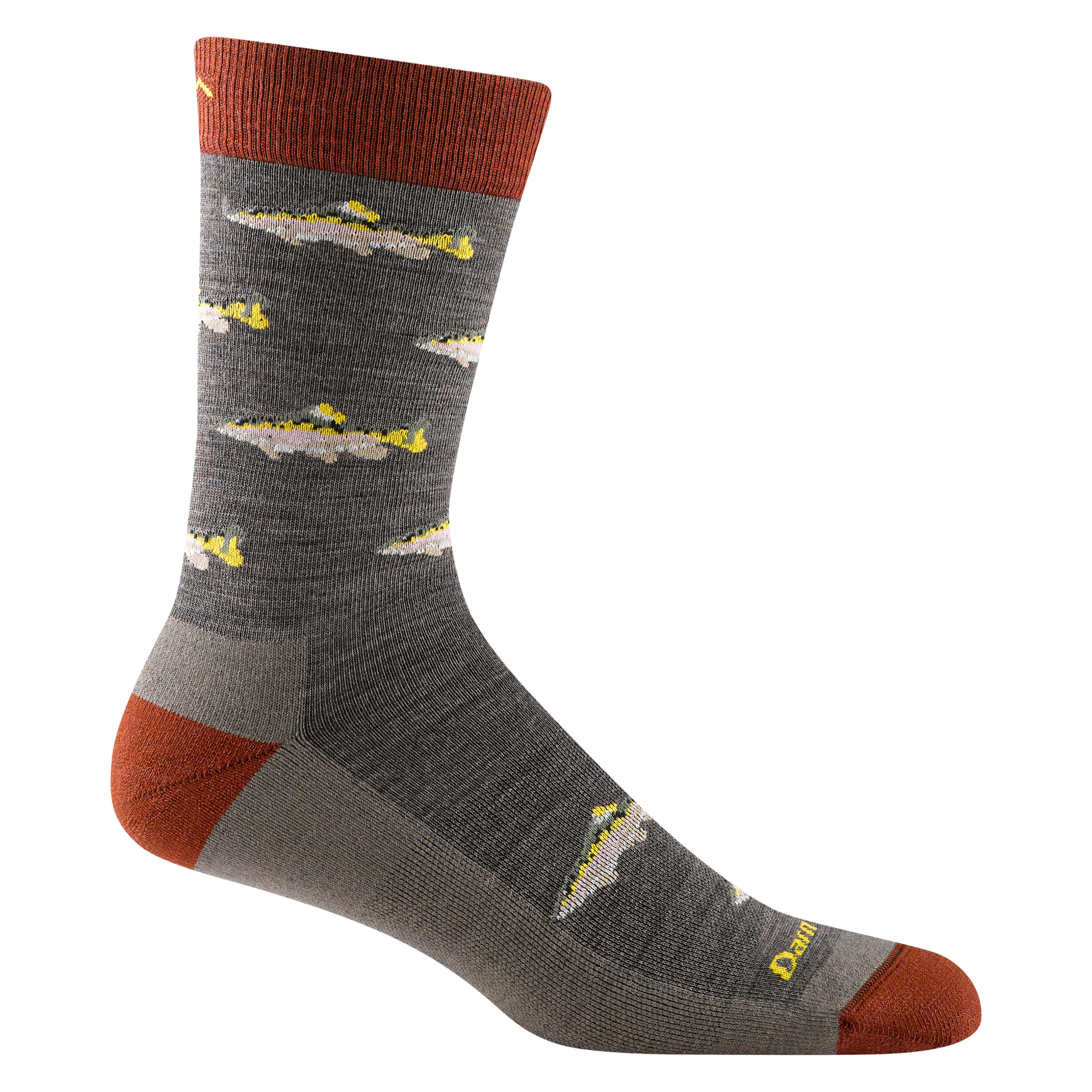 Men's Spey Fly Crew Lightweight Lifestyle Socks - Comfortable Casual Wear for Outdoor Activities & Daily Use