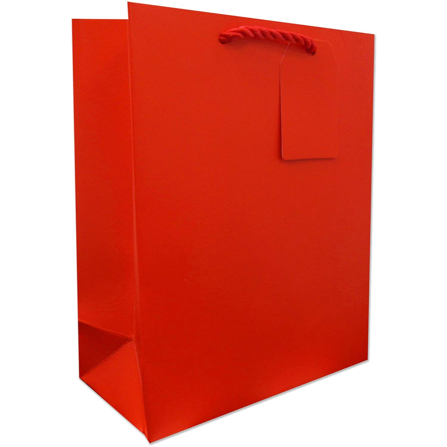 Jillson Roberts Medium Matte Red Gift Bags - 60 Pack | Perfect for Birthday Parties, Wedding Favors & Holiday Gift Wrapping