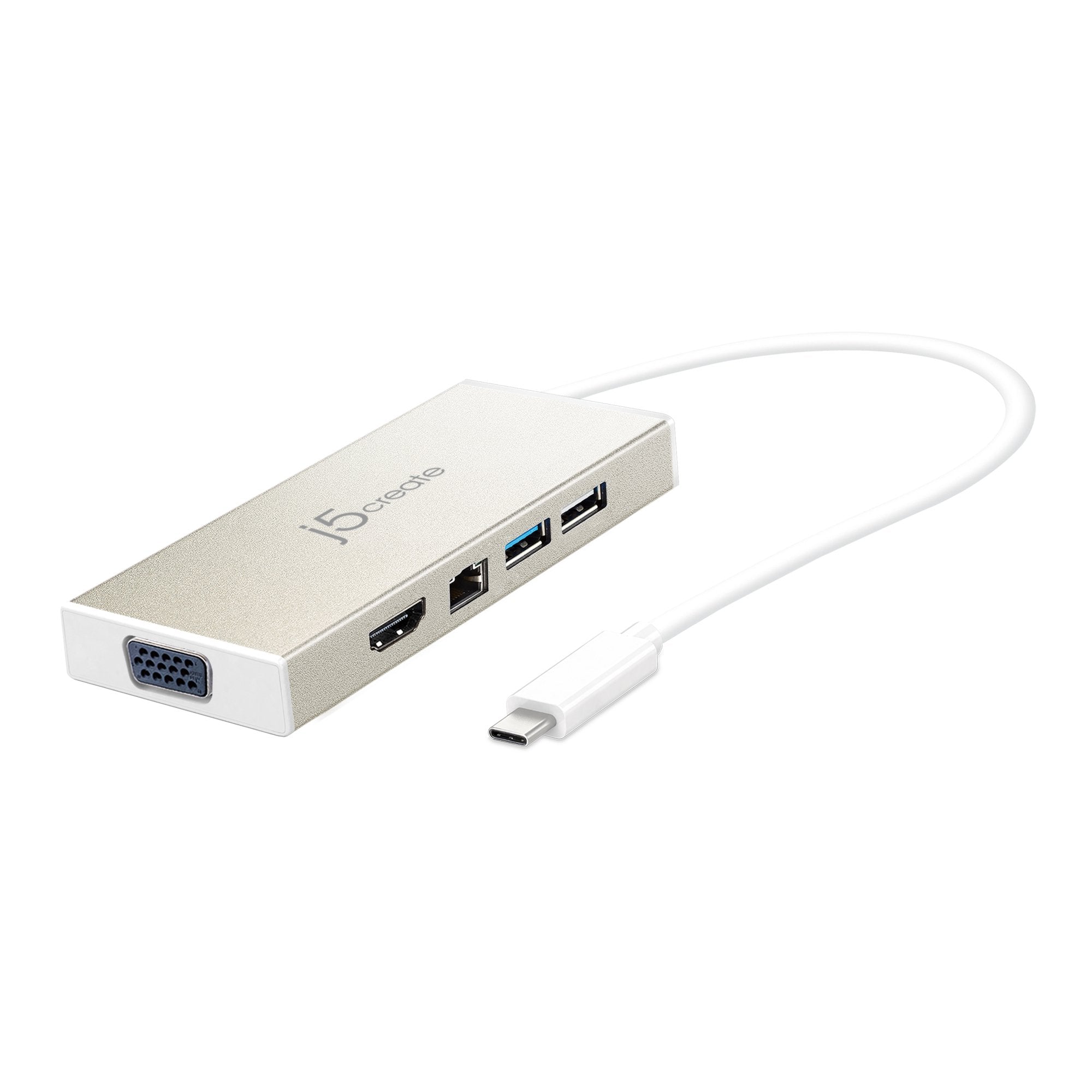 USB C Multiport Adapter with 100W Power Delivery - 4K HDMI, USB 3.0, Ethernet Port - Compatible with MacBook Pro/Air, Dell XPS, Chromebook - Perfect for Home Office, Business Travel & Online Meetings
