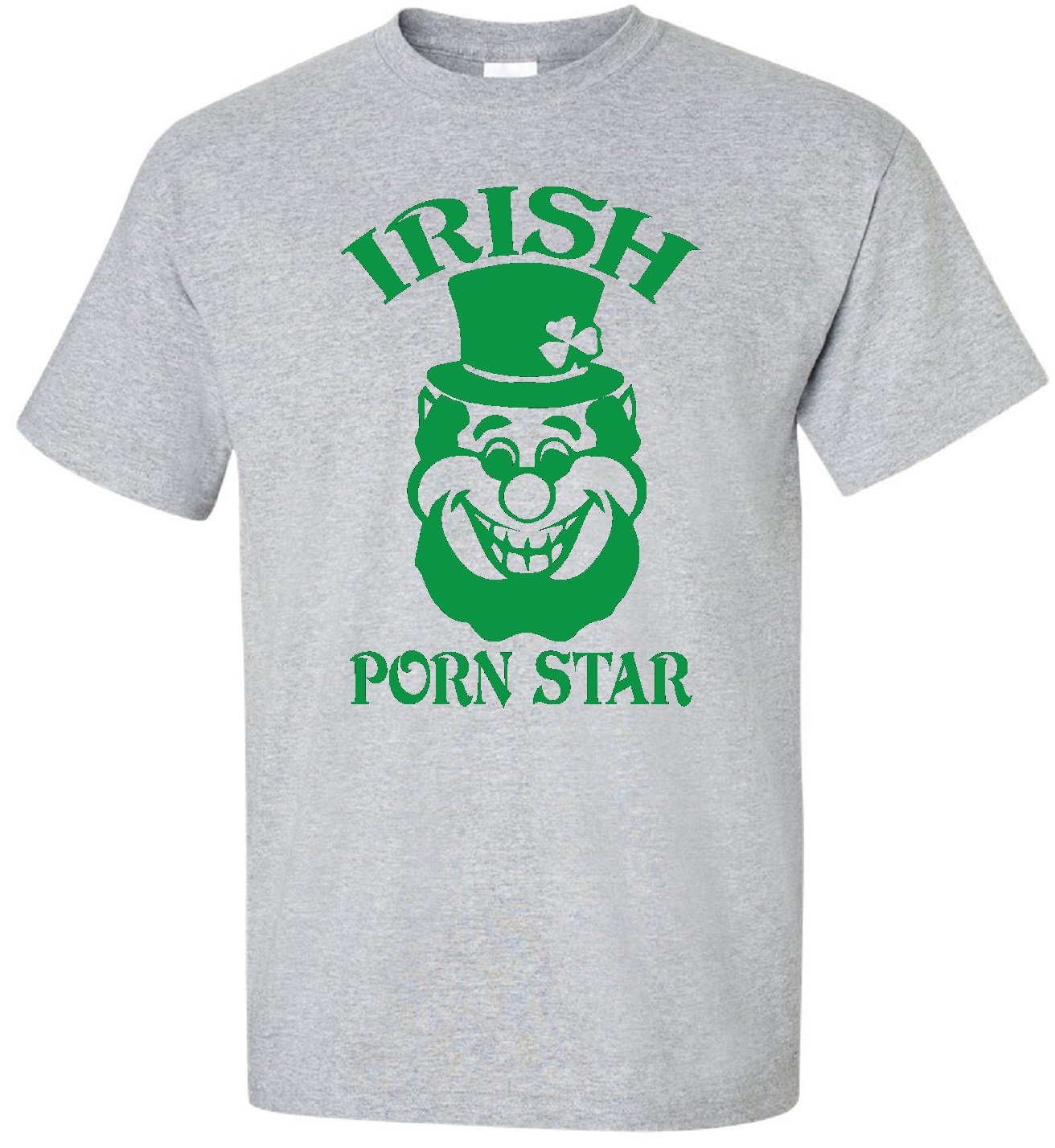 STUFF WITH ATTITUDE Irish Porn Star Graphic T-Shirt - Funny Novelty Tee for St. Patrick's Day & Pub Crawls