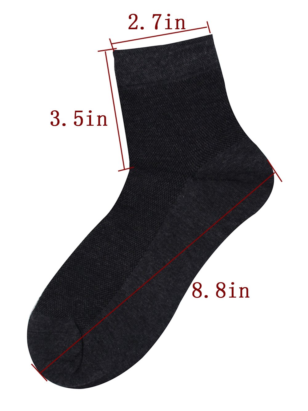 October Elf Men's Crew Ankle Thin Cotton Dress Socks - Breathable Short Athletic Socks for Work, Casual & Sports - Comfortable Everyday Socks for Business, Office & Gym