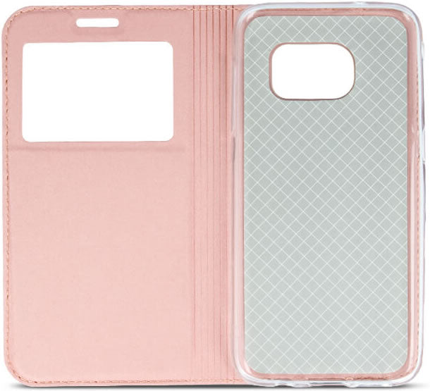 Apple iPhone 6 / 6S S View Flip Cover Case - Rose Gold Pink | Slim Protective Wallet Case with Card Holder | Perfect for Work, Travel & Everyday Use