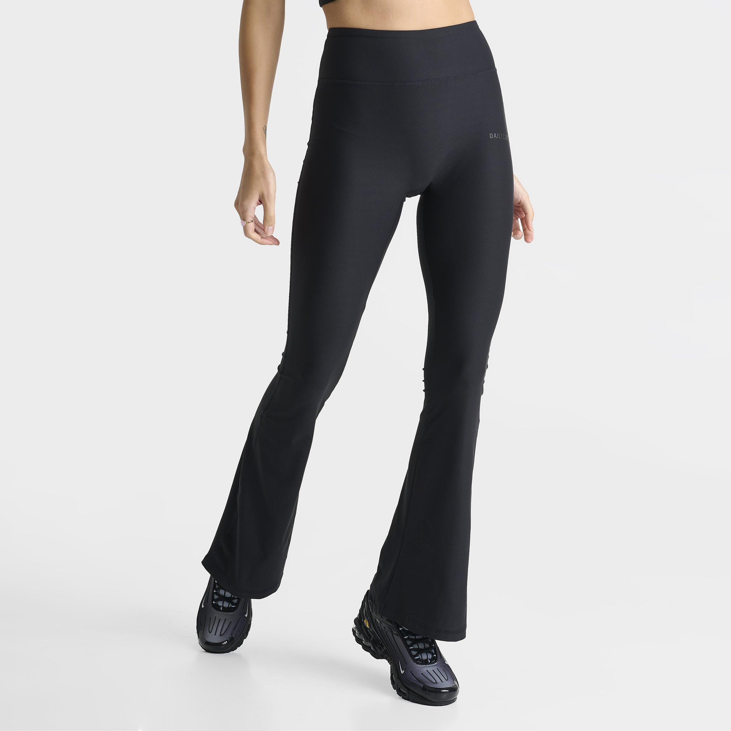 DAILYSZN Women's High Waisted Flare Pants - Stretchy Comfort Fit, Black - Perfect for Work, Casual & Date Night Outfits