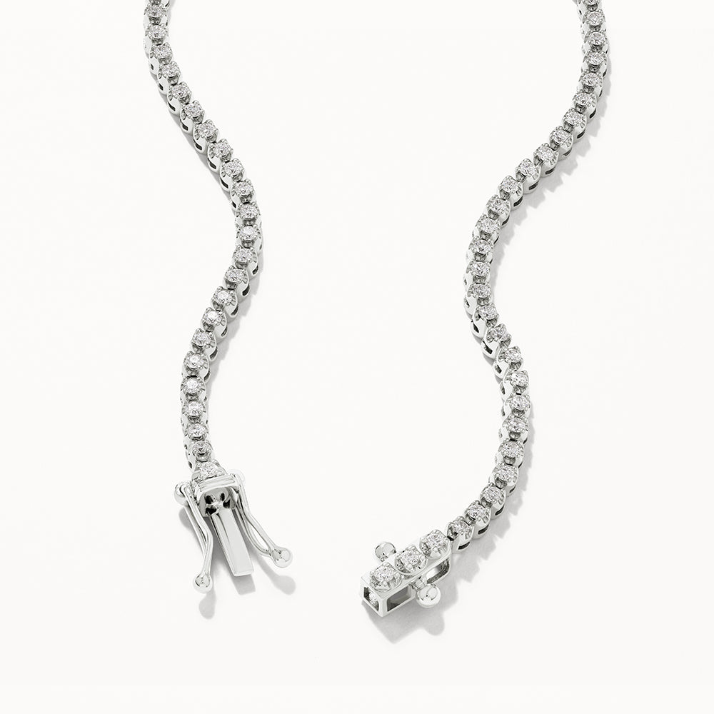 10k White Gold Lab Grown Diamond Tennis Bracelet for Women - Elegant Jewelry Gift for Anniversary, Wedding & Special Occasions