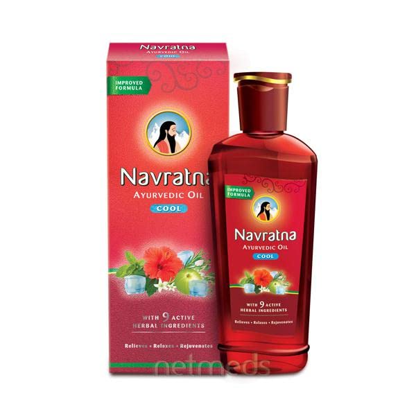 Navaratna Ayurvedic Oil - 100% Pure Herbal Hair & Body Massage Oil for Relaxation & Stress Relief | Perfect for Daily Aromatherapy & Wellness Routine