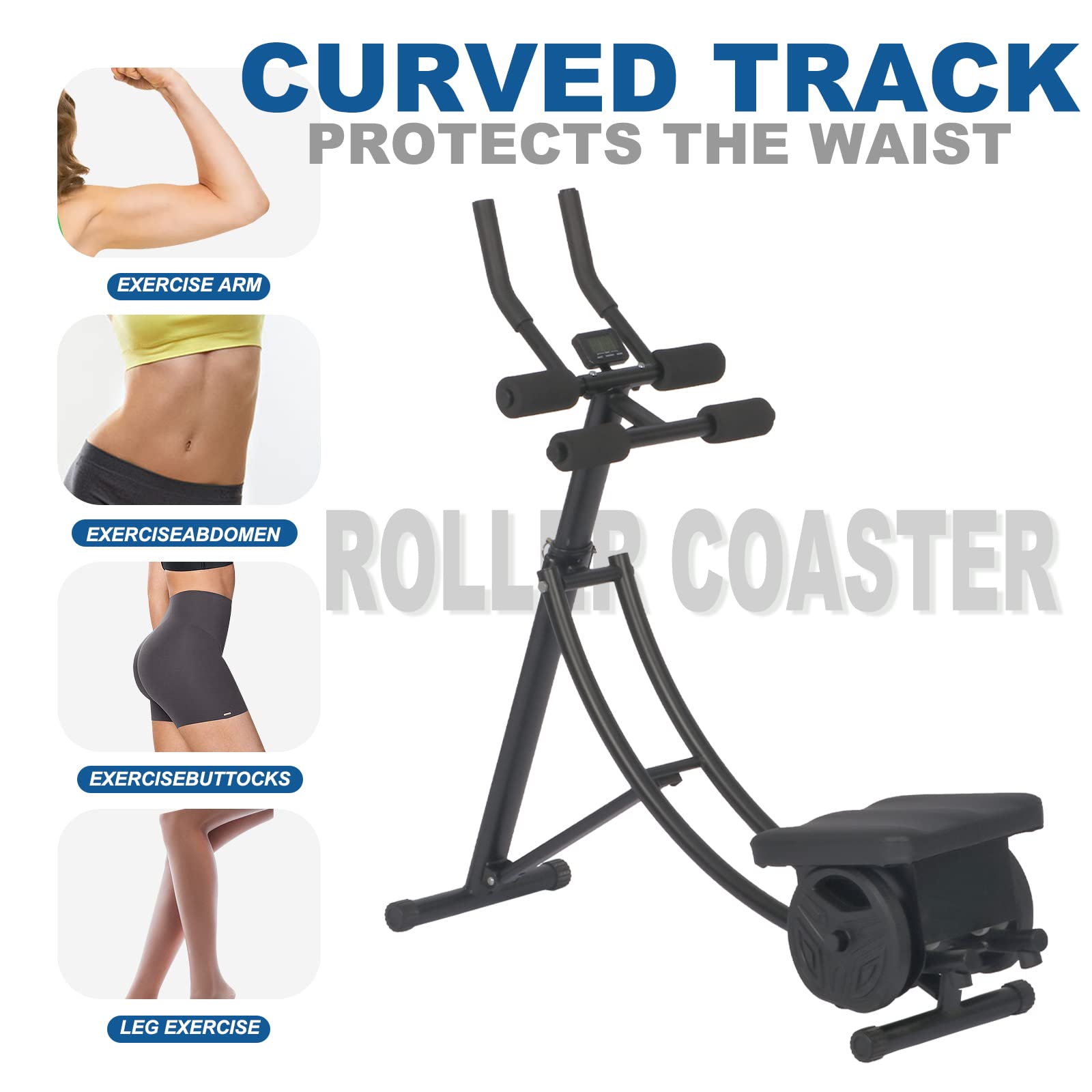 Panda Eye Adjustable Foldable Ab Machine - Core Workout Equipment for Home Gym Strength Training, Perfect for Abs, Obliques & Full Body Exercises