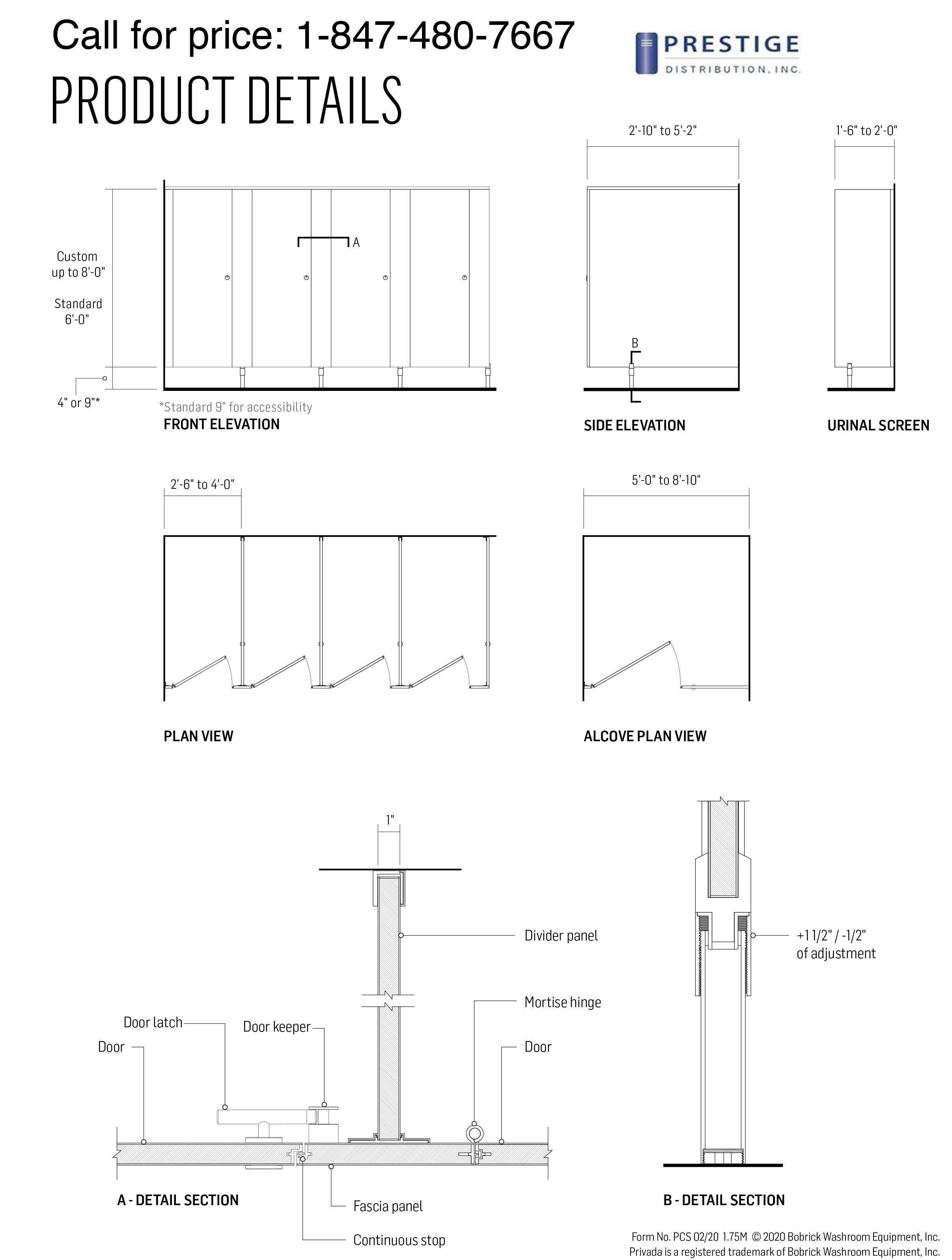 Privada Premium Toilet Cubicles - Durable & Stylish Bathroom Partitions for Commercial & Residential Use