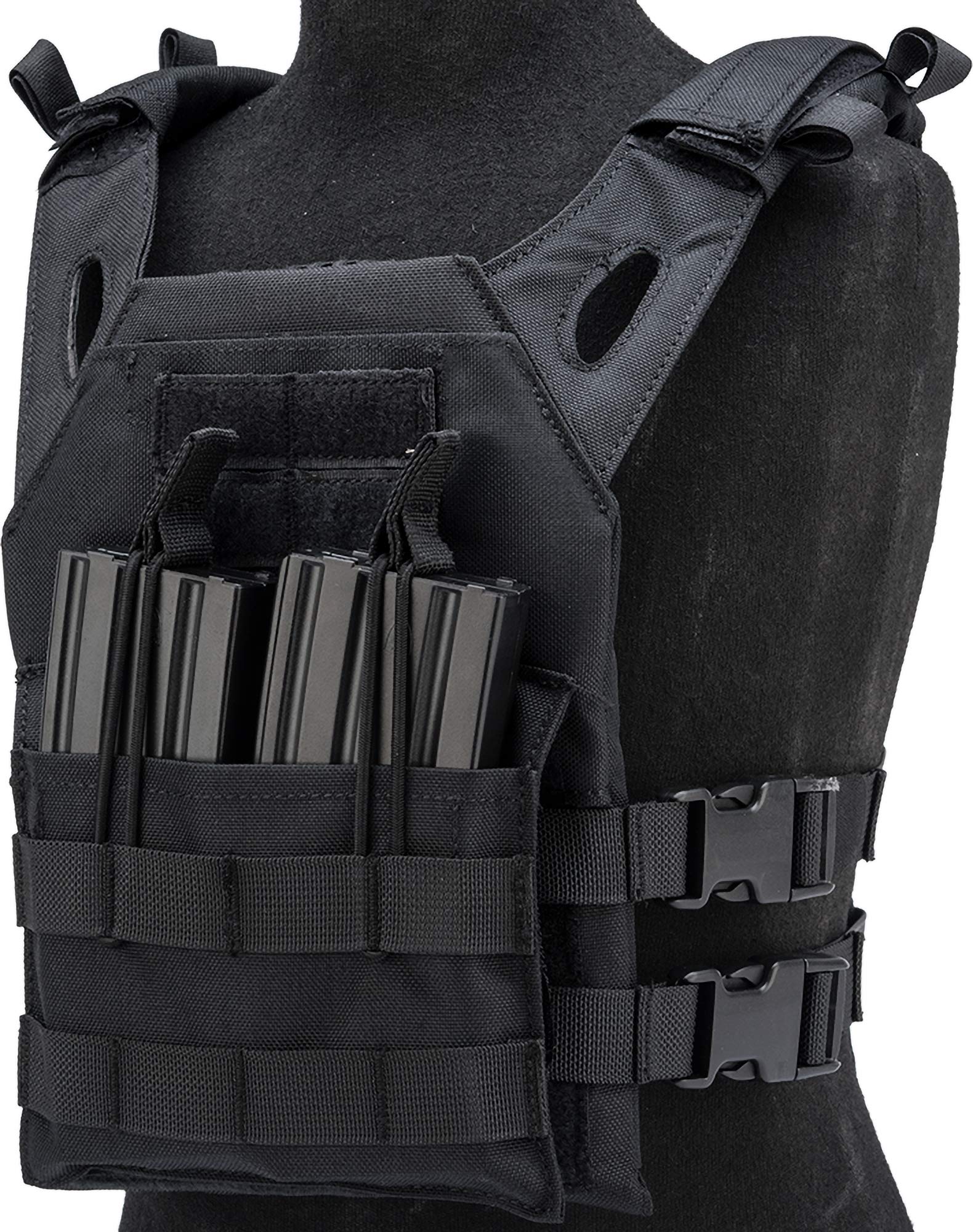 Matrix Level-1 Child Size Airsoft Tactical Vest - Black | Adjustable Molle System | Perfect for Airsoft Games, Cosplay & Outdoor Activities