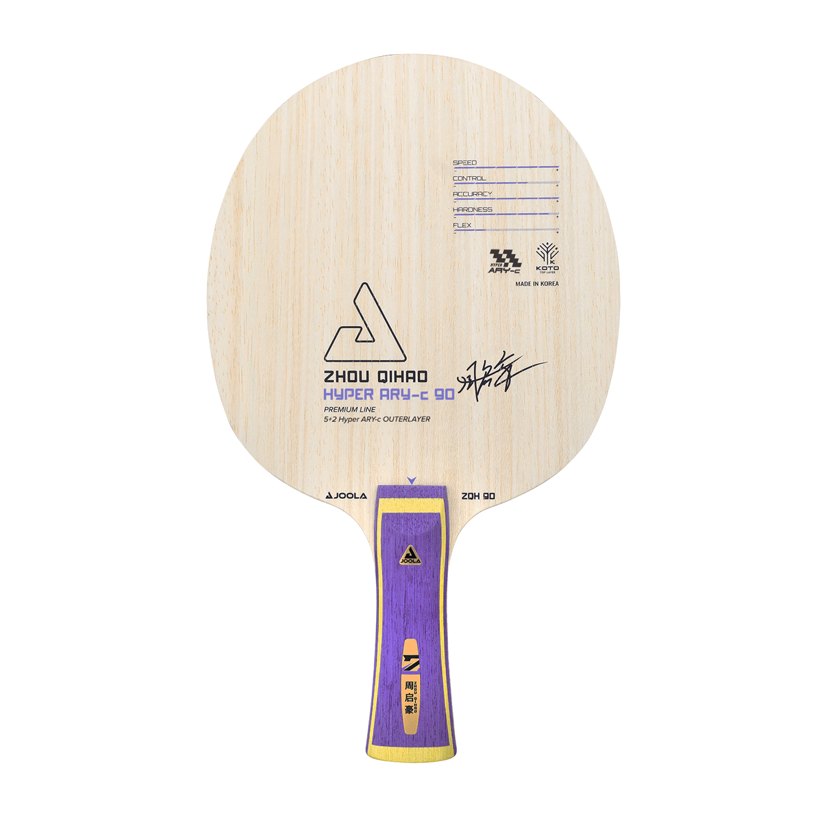 JOOLA Zhou Qihao Hyper ARY-C 90 Table Tennis Racket Blade - Professional Ping Pong Paddle for Competitive Play & Training