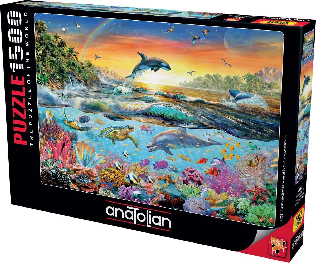 1500 Piece Jigsaw Puzzle - Tropical Paradise Landscape Art, Anatolian Puzzle #4565 | Perfect for Family Game Night & Stress Relief Activities
