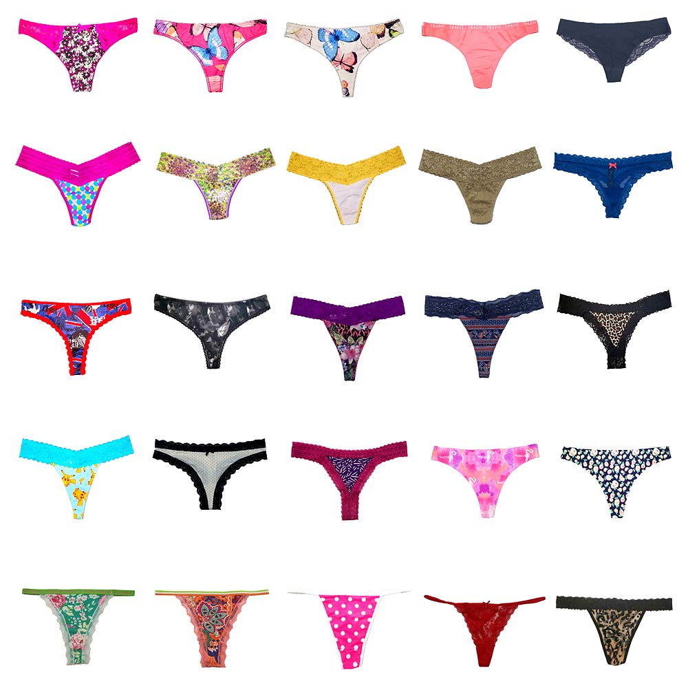 Dircho Women's Underwear Variety Pack - 10&20 Pack of Panties, Thong, G-string & T-back Tanga - Comfortable & Breathable for Daily Wear, Workout & Sleep