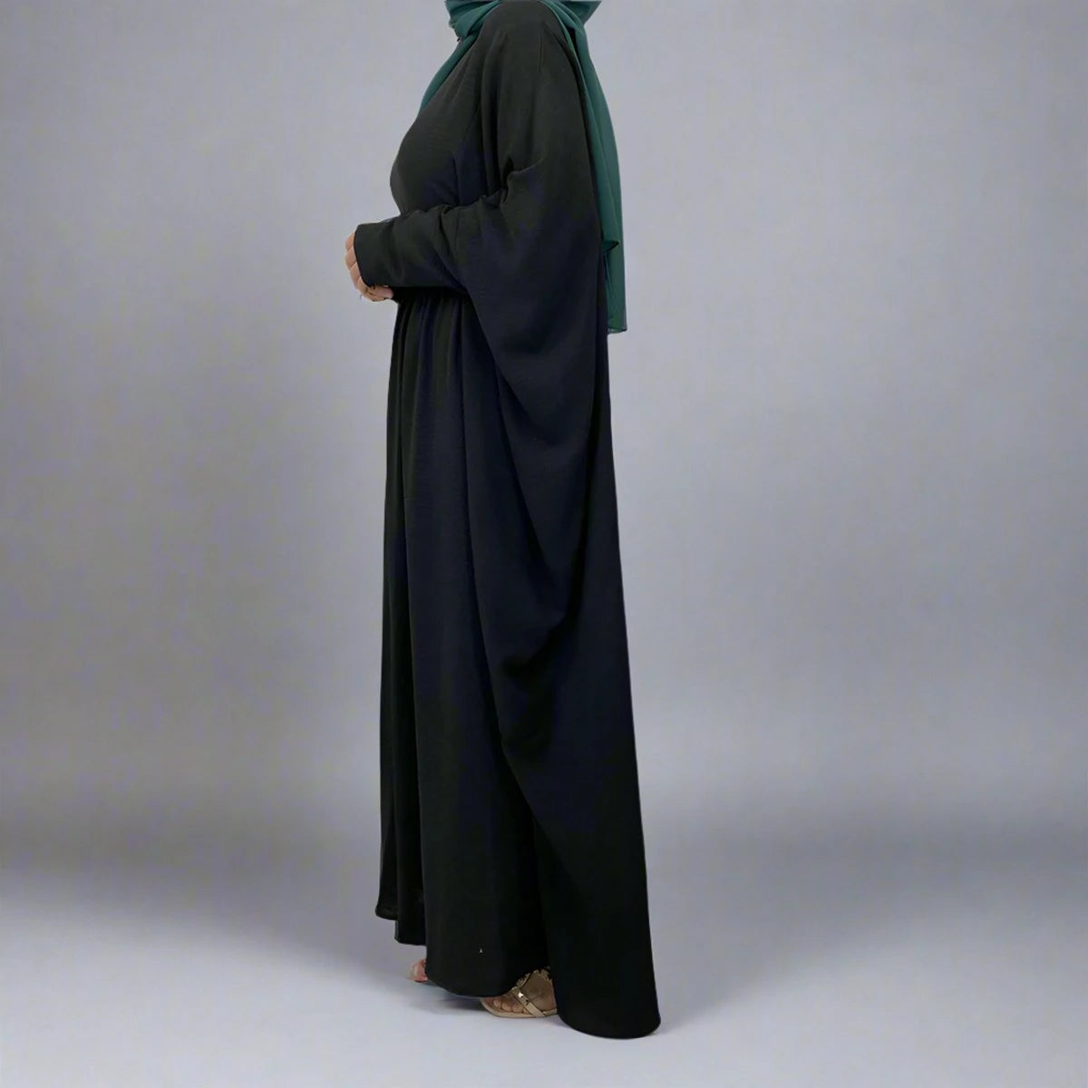Elegant Pleated Wrinkle-Resistant Abaya Dress #256836 - Perfect for Modest Fashion, Prayer & Special Occasions