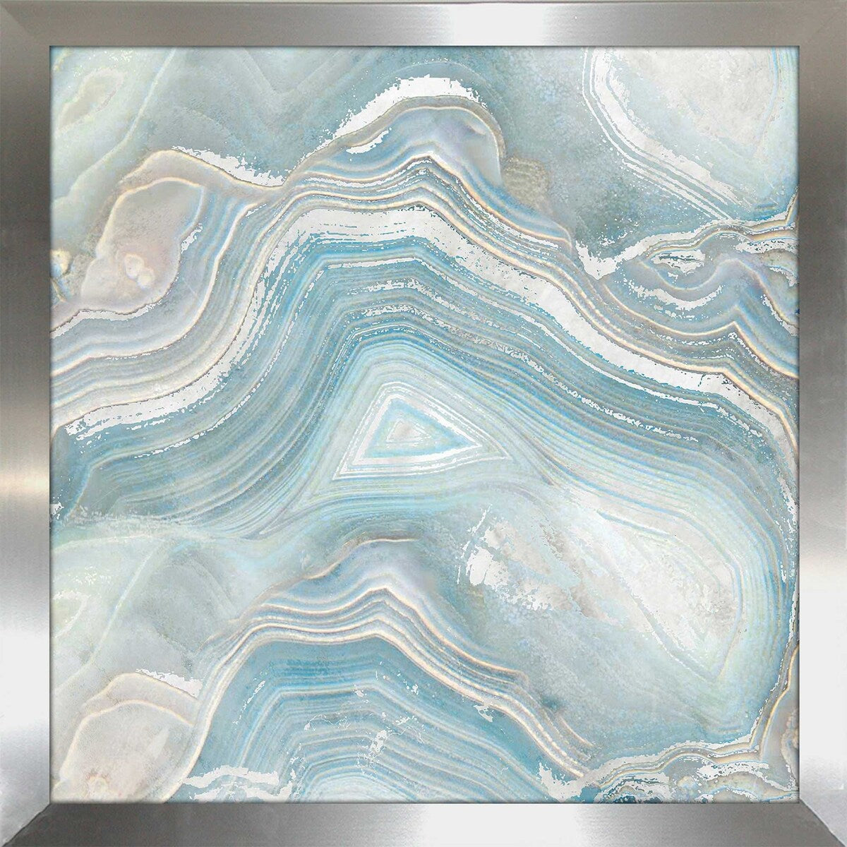 Blue Agate Square Art Print by Nan - Premium Acrylic Wall Decor for Modern Home, Office & Gift Giving