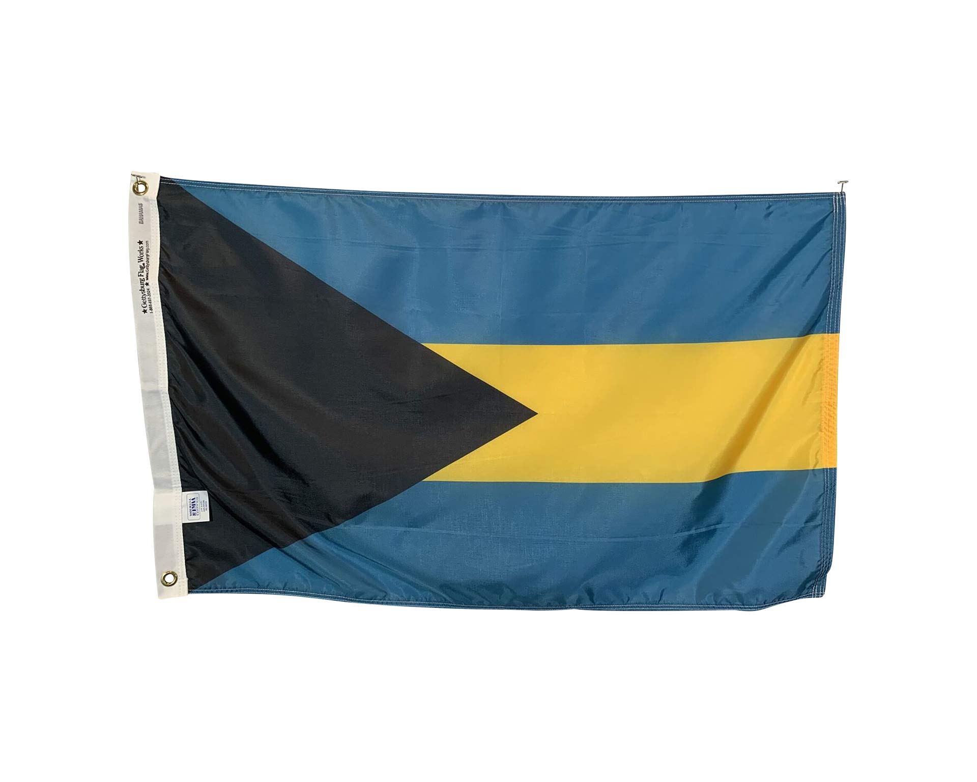 5x8 Feet Bahamas Flag - Durable All-Weather Nylon with Reinforced Stitching - USA Made - Perfect for Outdoor Decor, Beach Parties & Patriotic Displays