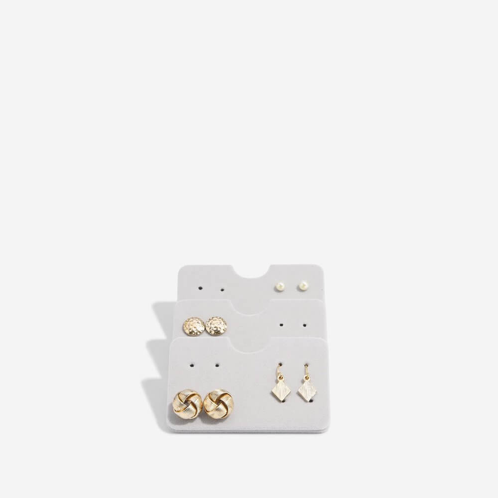 Stackers Earring Inserts - 3 Pack Grey | Hypoallergenic Earring Backs for Sensitive Ears | Perfect for Cartilage, Helix & Lobe Piercings | Secure & Comfortable Jewelry Accessories
