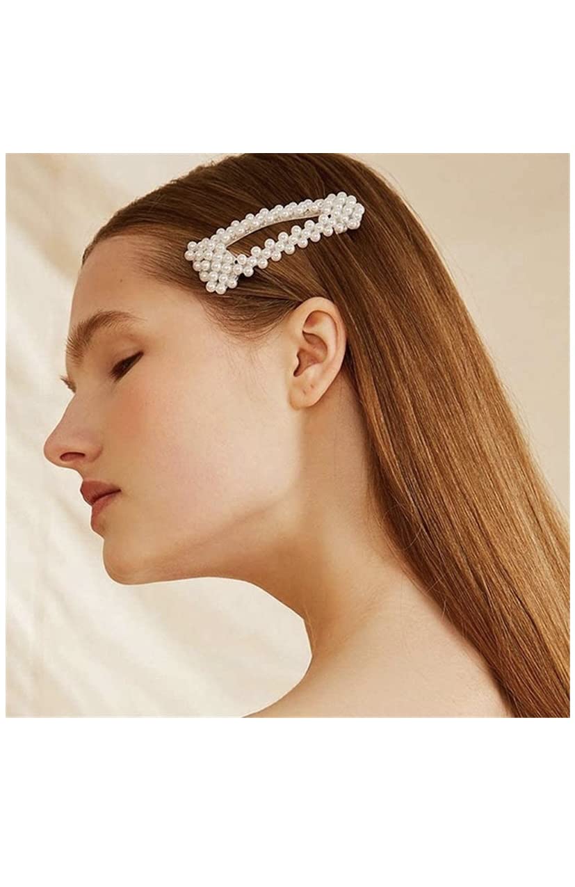 Elegant Gold Pearl Hair Clips for Women & Girls – 2-Piece Bridal Hair Accessories Set | Perfect for Weddings, Parties & Everyday Style