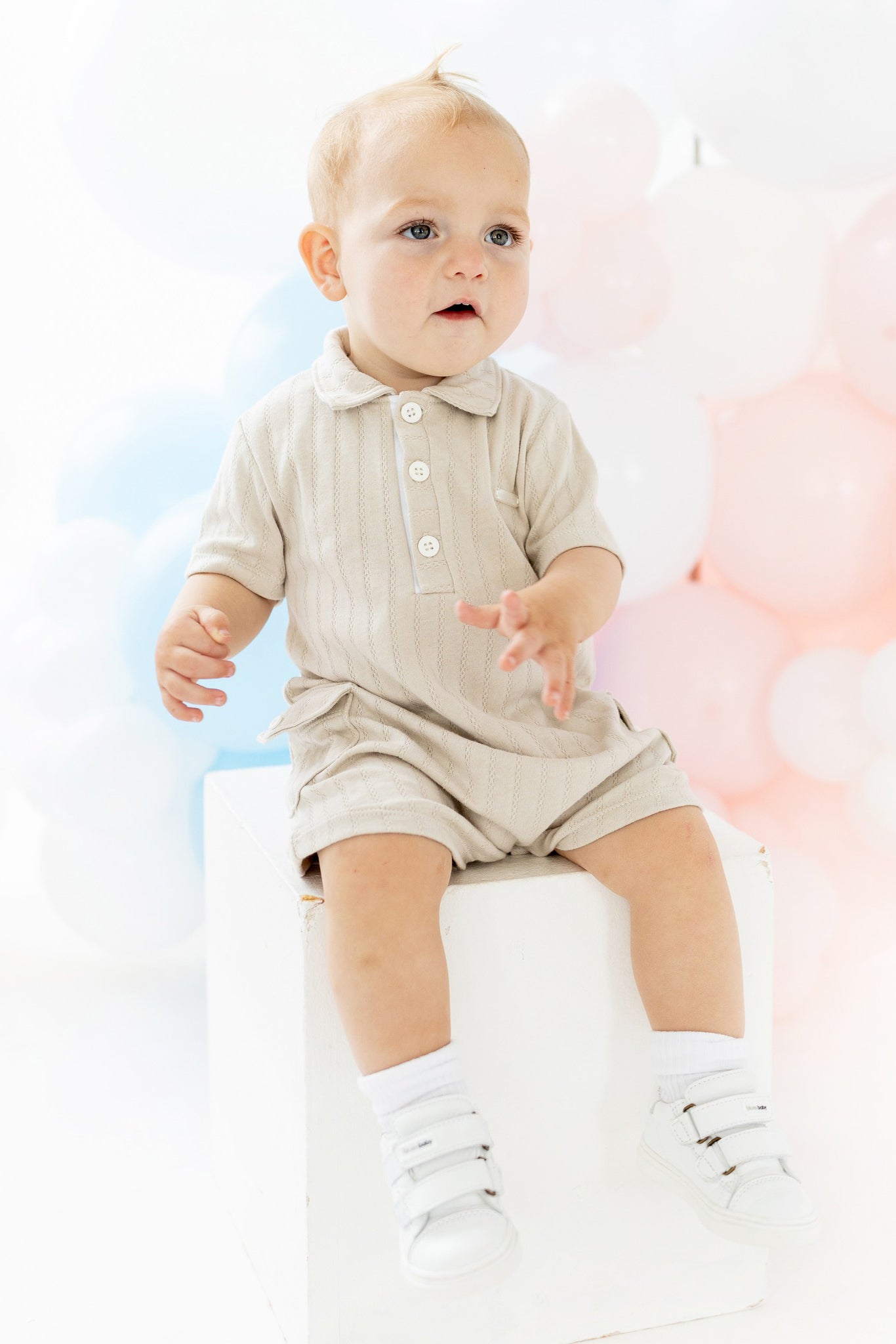 Ozzy Beige Cargo Pocket Romper - Stylish & Comfortable Jumpsuit for Women | Perfect for Casual Outings, Travel & Summer Adventures