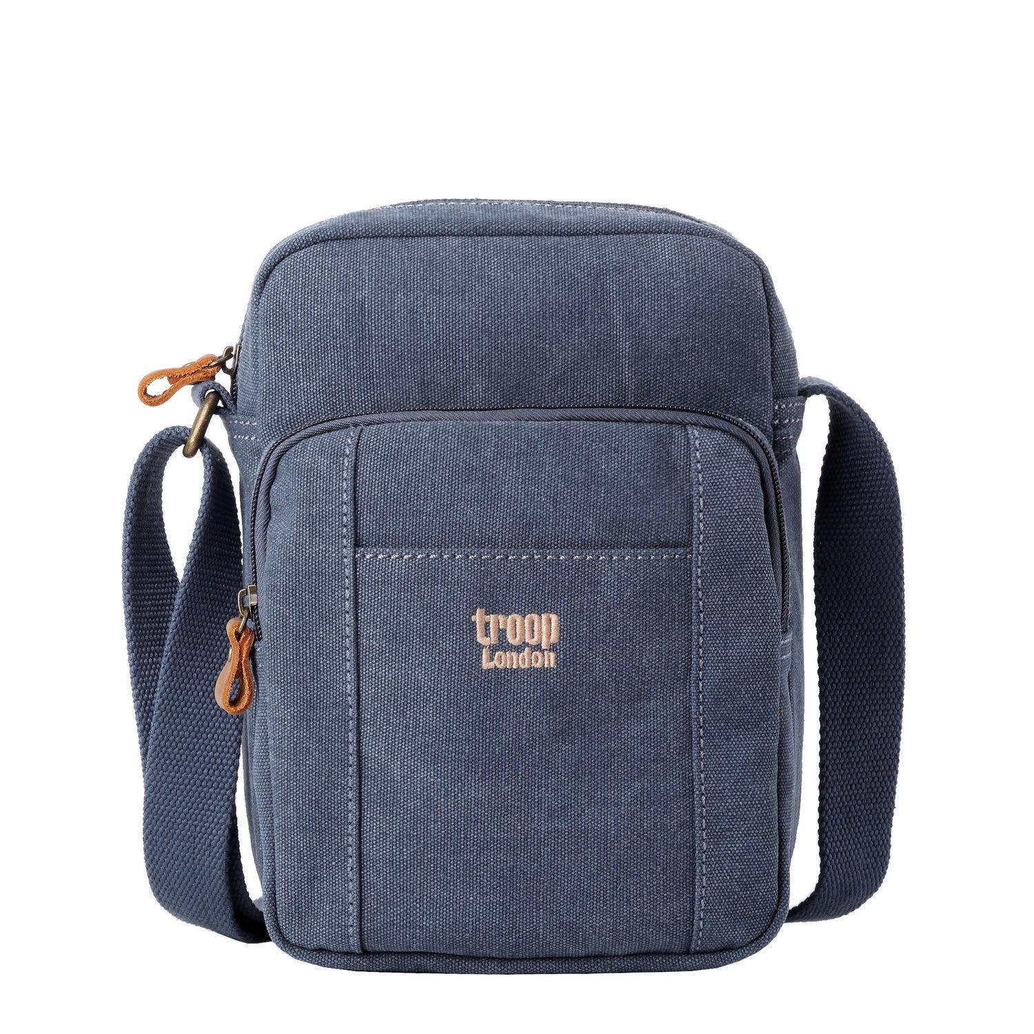 TRP0370 Troop London Classic Canvas Crossbody Bag for Men & Women - Stylish & Durable Everyday Shoulder Bag for Work, Travel & Casual Outings