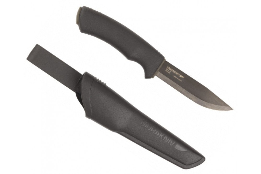 Morakniv Bushcraft Black Survival Knife - High Carbon Steel Blade, Ergonomic Handle for Outdoor Camping, Hunting & Bushcraft Activities