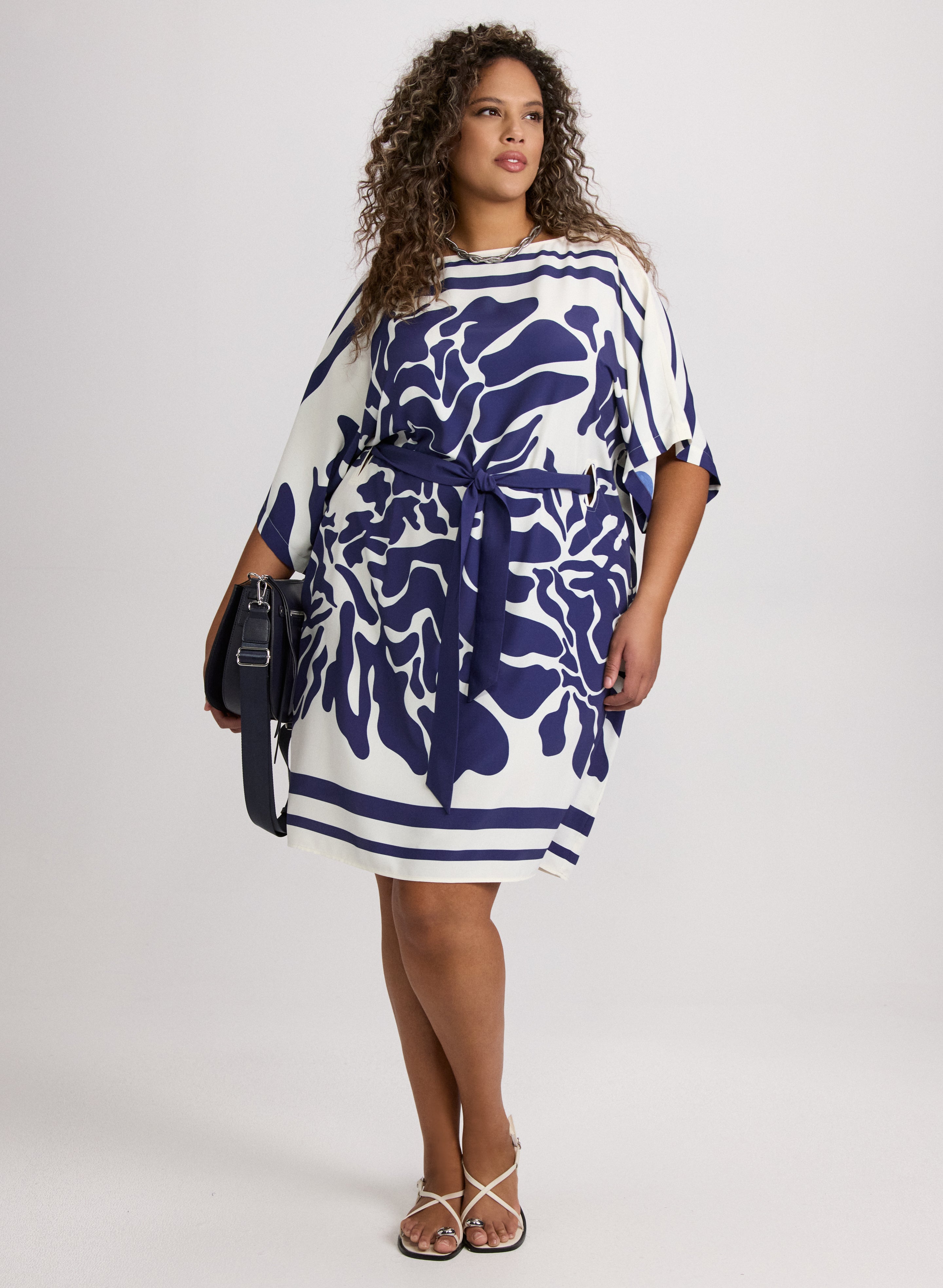 Abstract Print Dress for Women - Stylish Flowy Summer Dress with Unique Artistic Design - Perfect for Casual Outings, Beach Vacations, and Date Nights