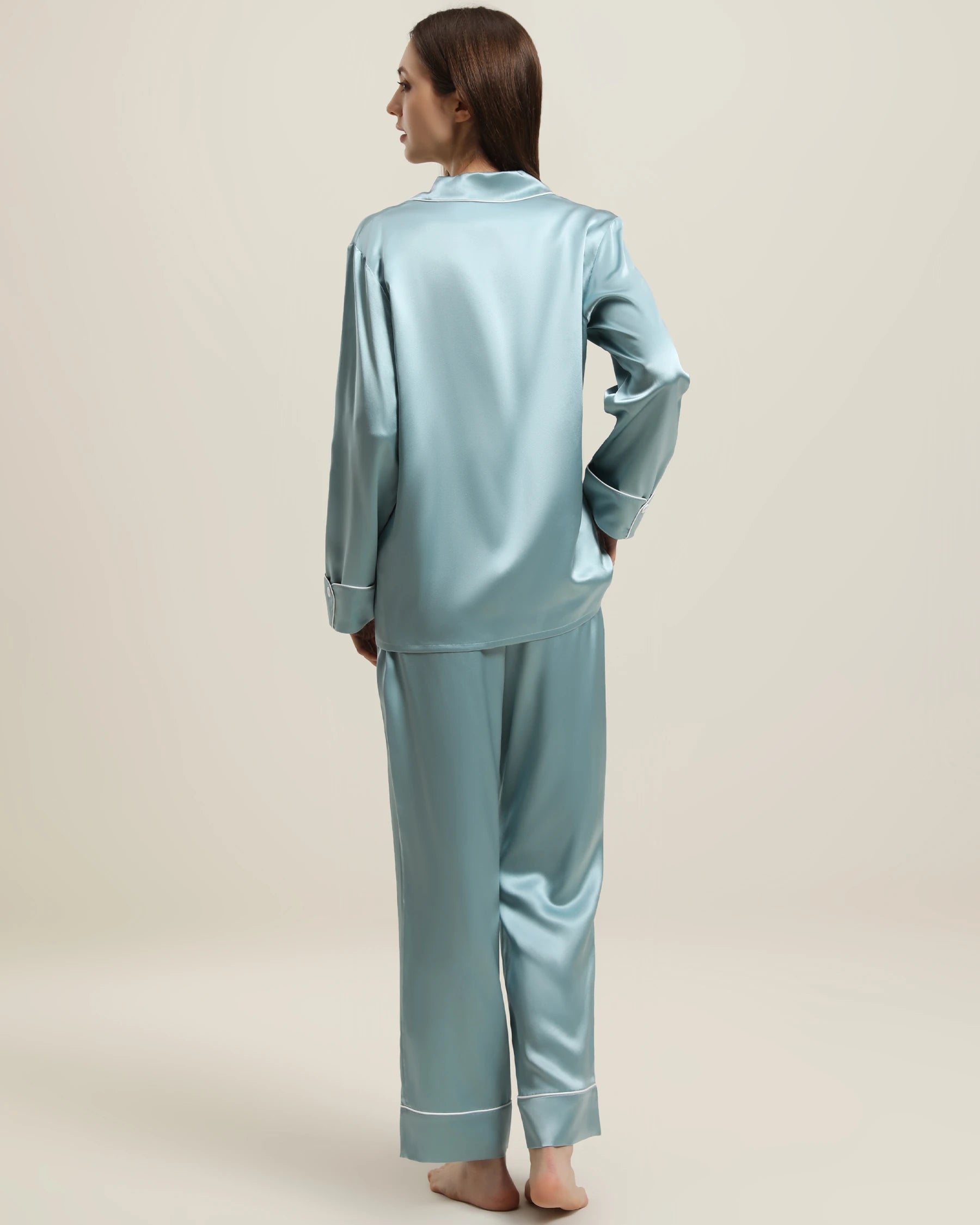 22 Momme Classic Silk Pajamas Set for Women - Luxurious 100% Mulberry Silk Sleepwear - Soft & Breathable Nightwear for Comfortable Sleep & Relaxation at Home