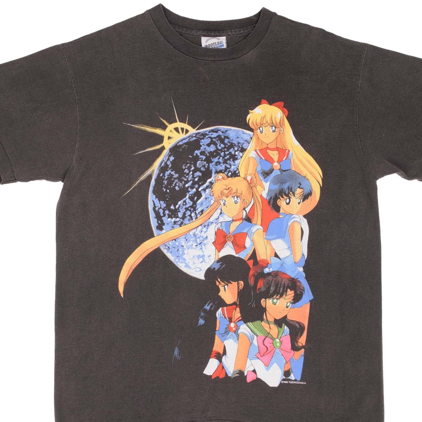 Vintage 1999 Bootleg Sailor Moon Anime T-Shirt - Large Size, Single Stitch - Perfect for Cosplay, Anime Conventions & 90s Nostalgia Fashion