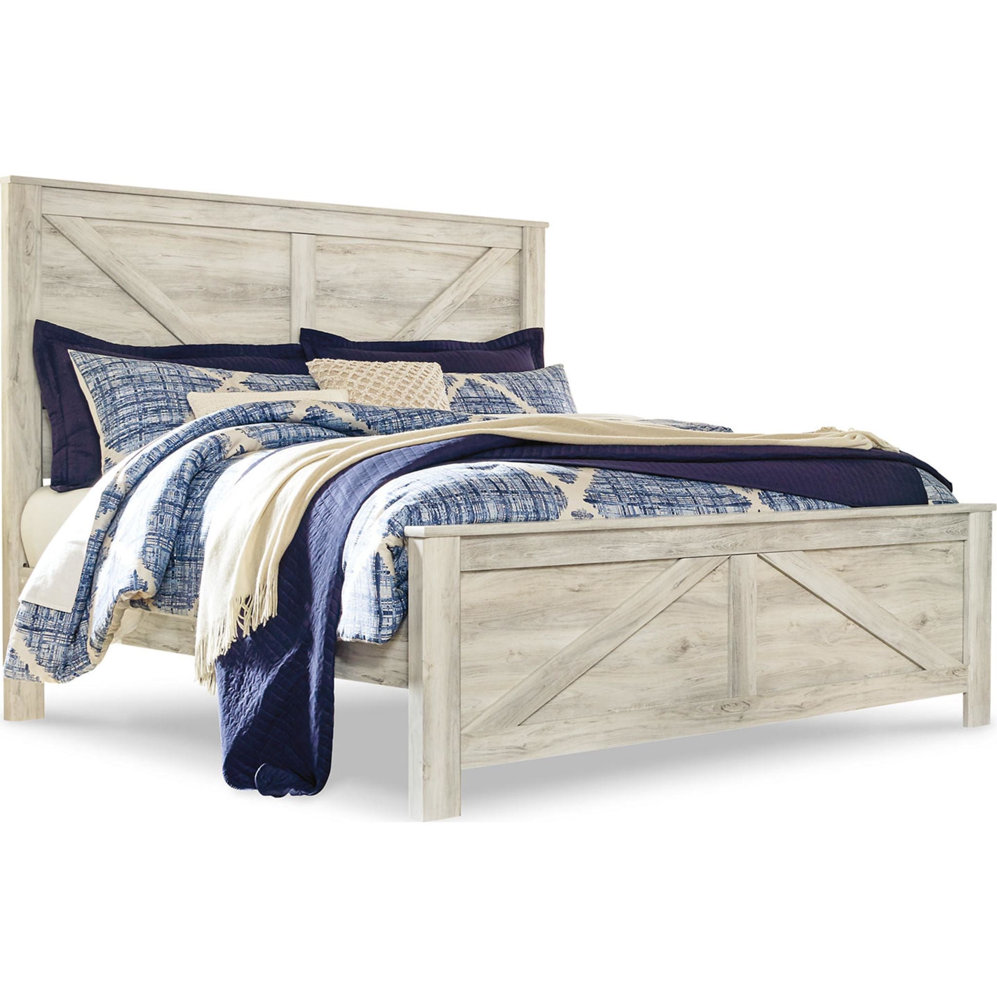 Bellaby 5-Piece King Size Bedroom Set - Whitewashed Wood Finish for Modern Farmhouse & Coastal Style Bedrooms